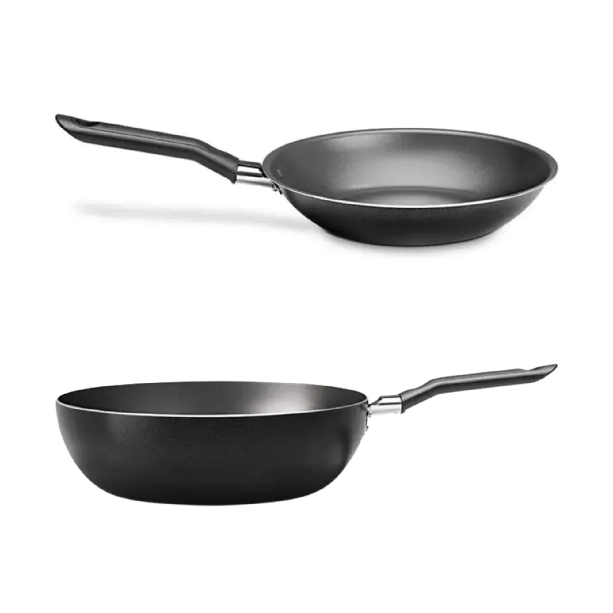 Jogo de Panelas Ebony Antiaderente Pro-Flon 7 Peças Preto Brinox - 7190/401