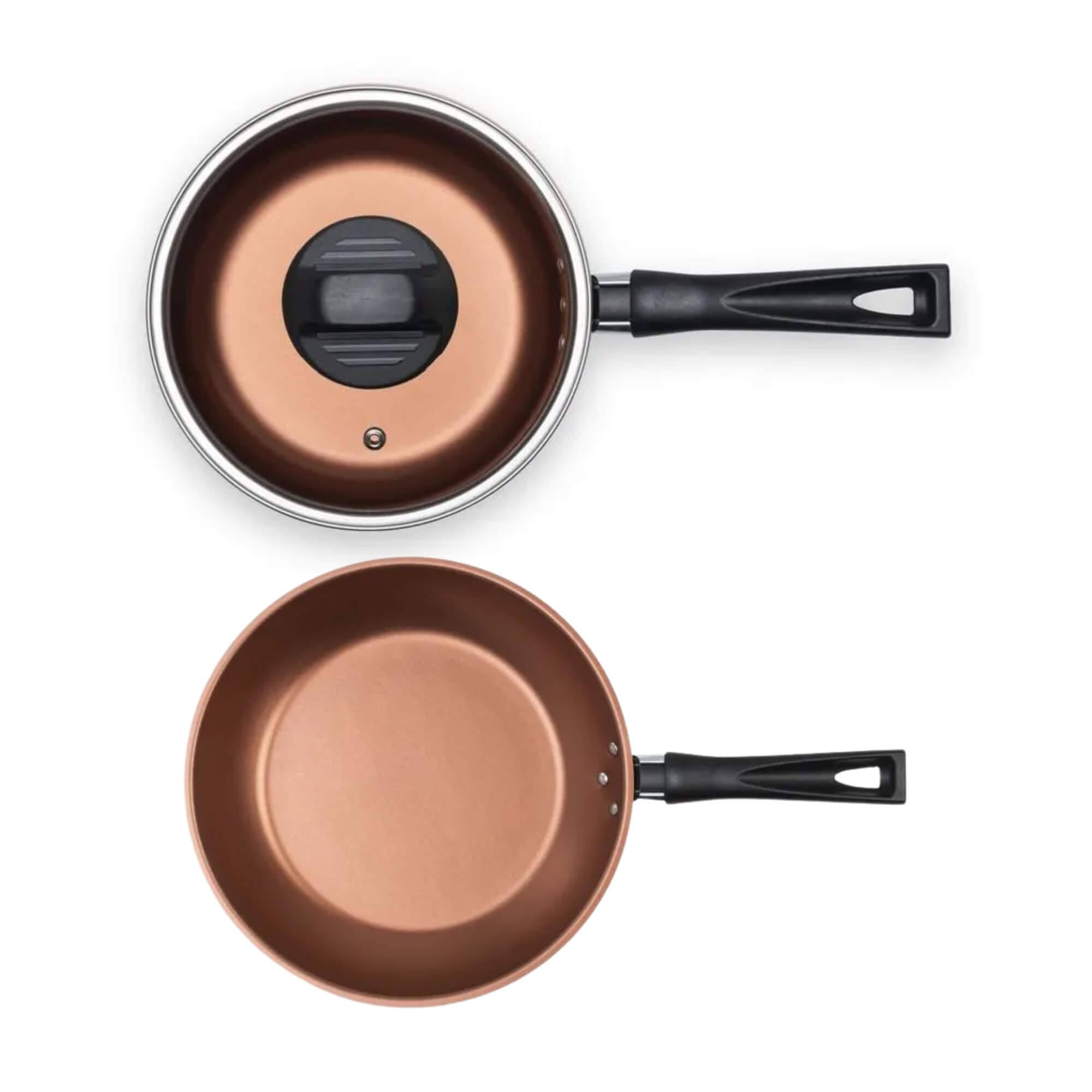 Jogo de Panelas Topázio Antiaderente Pro-Flon 7 Peças Cinza Range Brinox - 7233/103