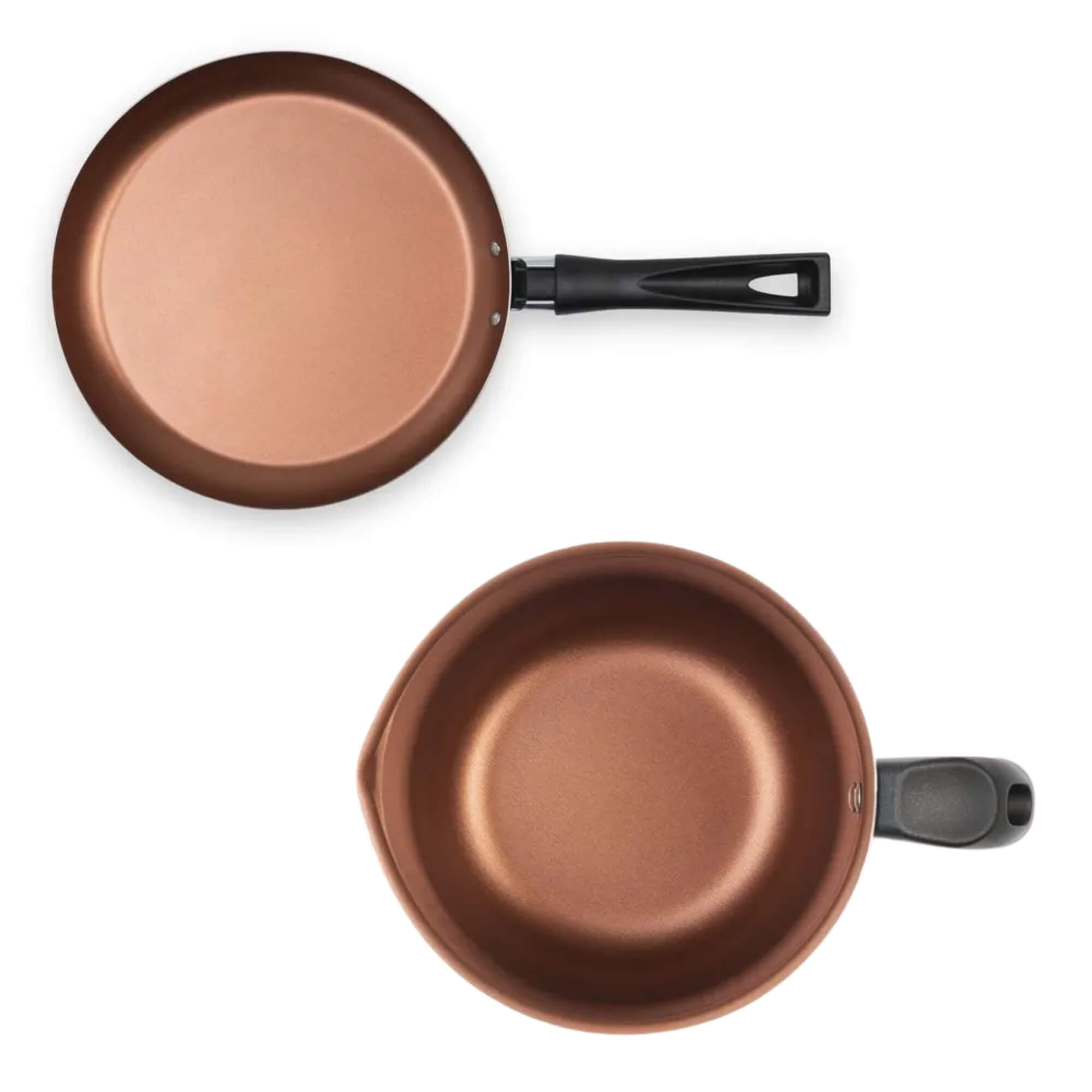Jogo de Panelas Topázio Antiaderente Pro-Flon 7 Peças Cinza Range Brinox - 7233/103