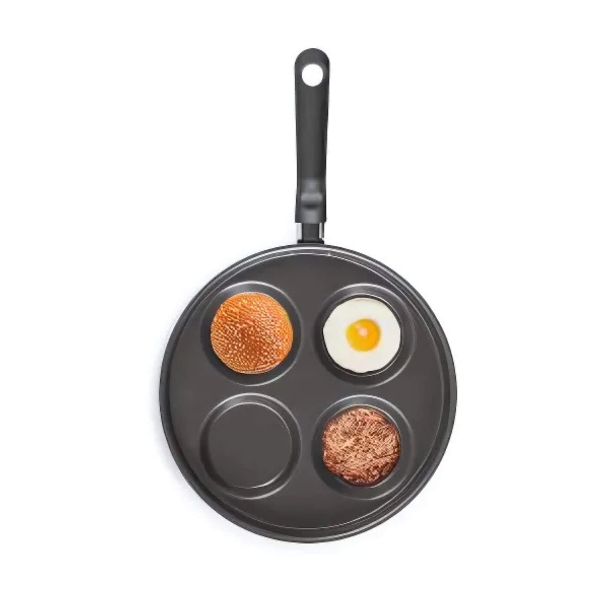Frigideira 4 Ovos Antiaderente Pro-Flon 1,3 L Ebony cor Preto Brinox - 7190/375