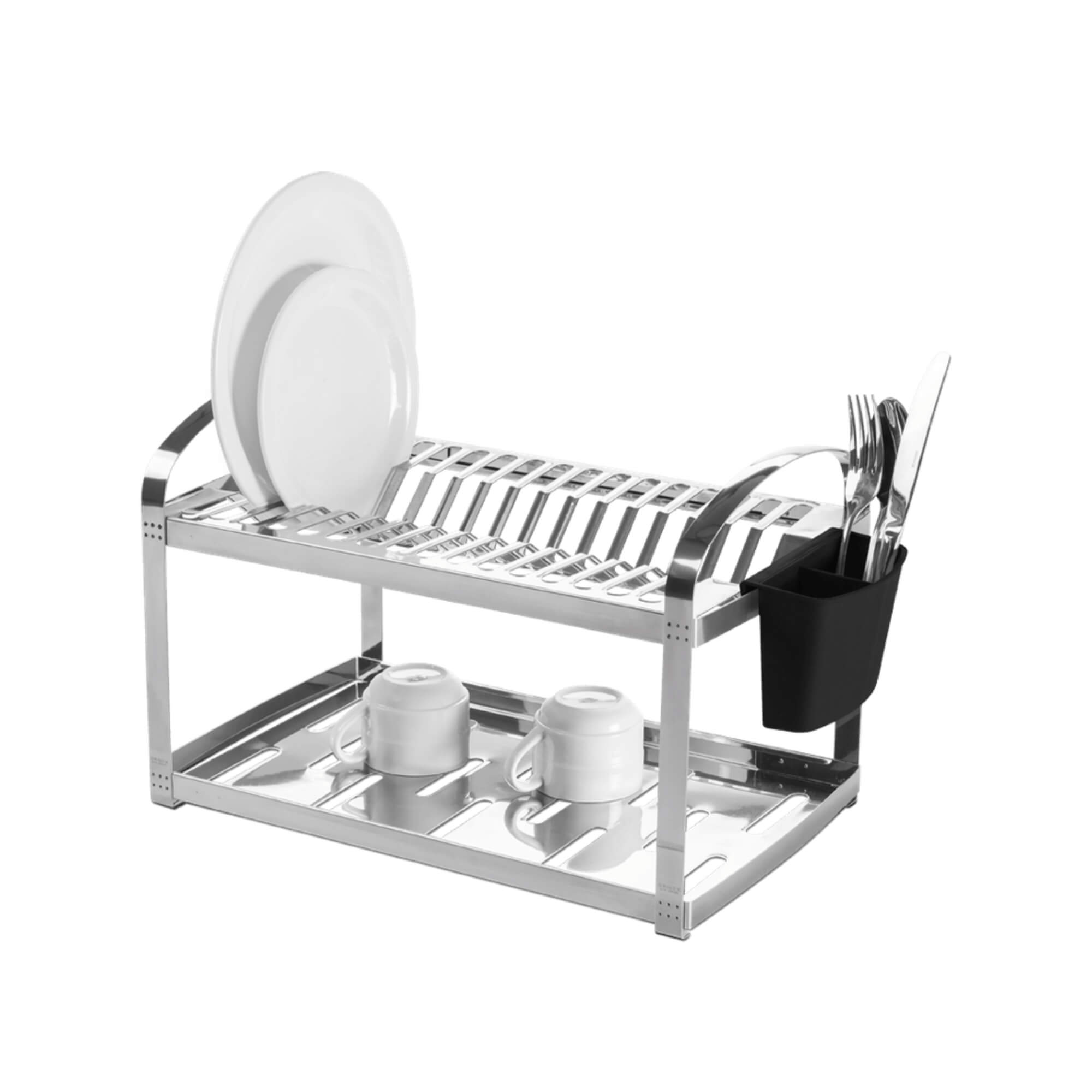 Escorredor de Louças Suprema com Porta Talheres 16 Pratos Aço inoxidável  Brinox - 2099/116