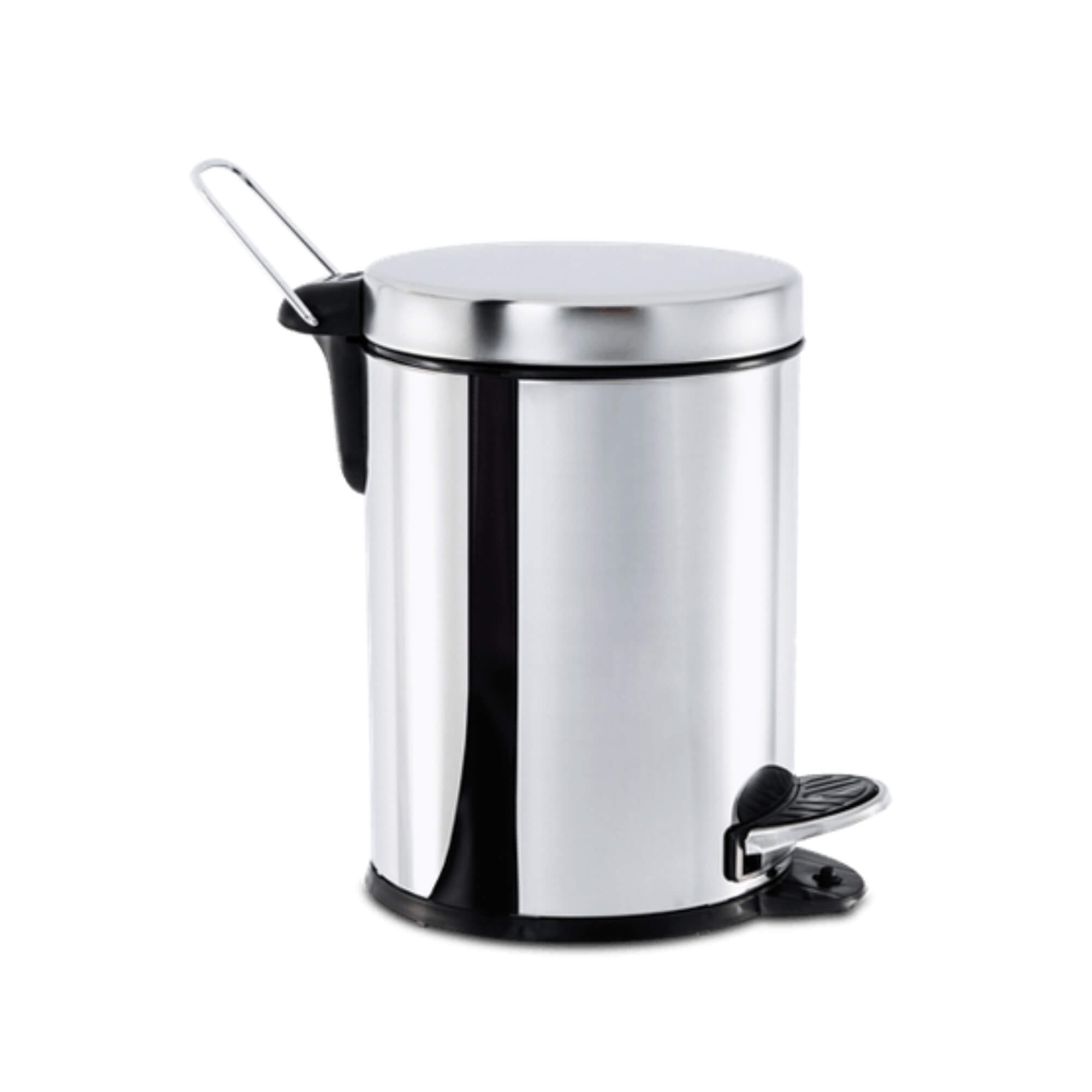 Lixeira com Pedal e Balde Decorline 3 Litros Ø17 x 27cm Aço Inoxidável Brinox - 3040/201
