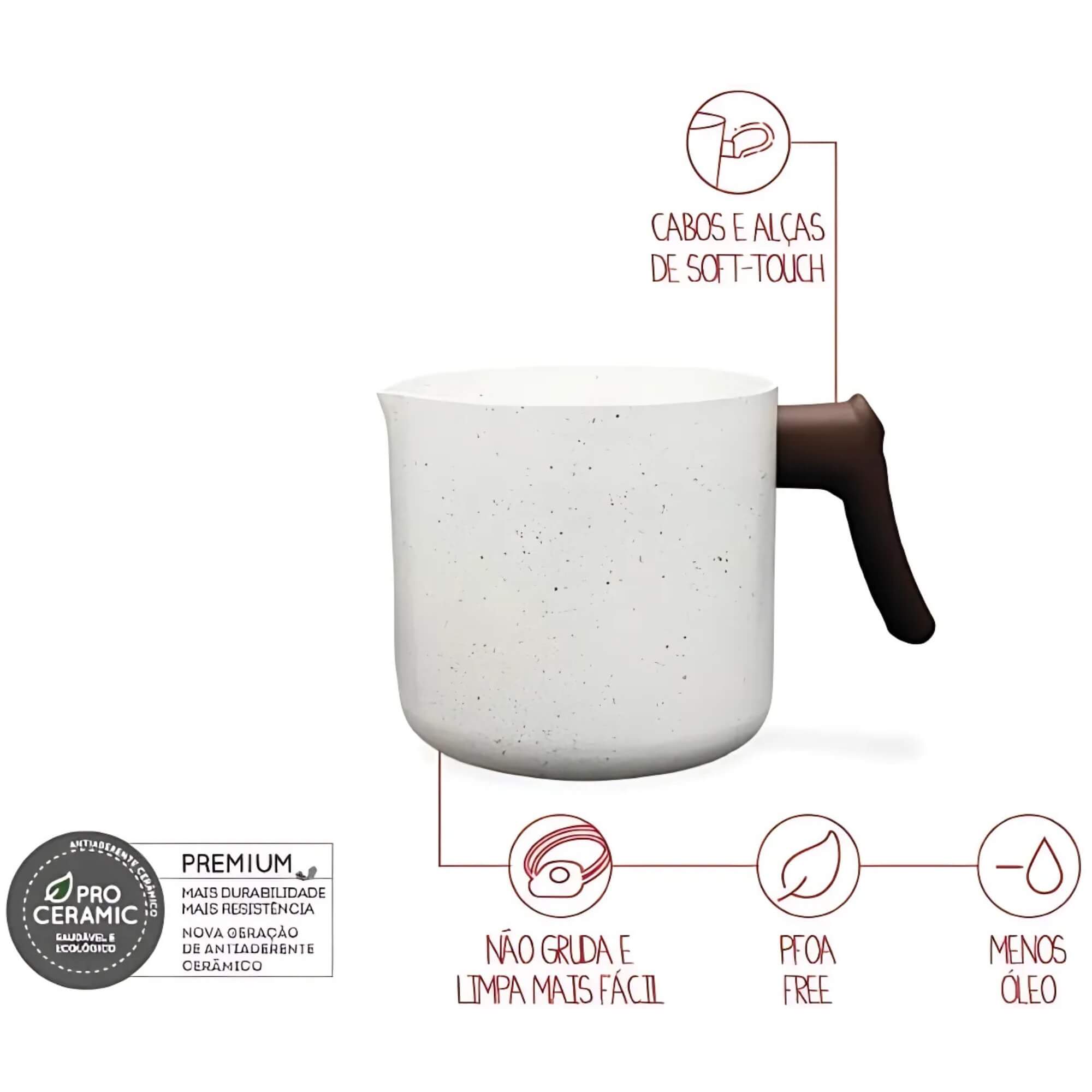 Fervedor Smart Plus 2 Litros Antiaderente Ceramic Life Vanilla Brinox - 4791/351 (N/A)