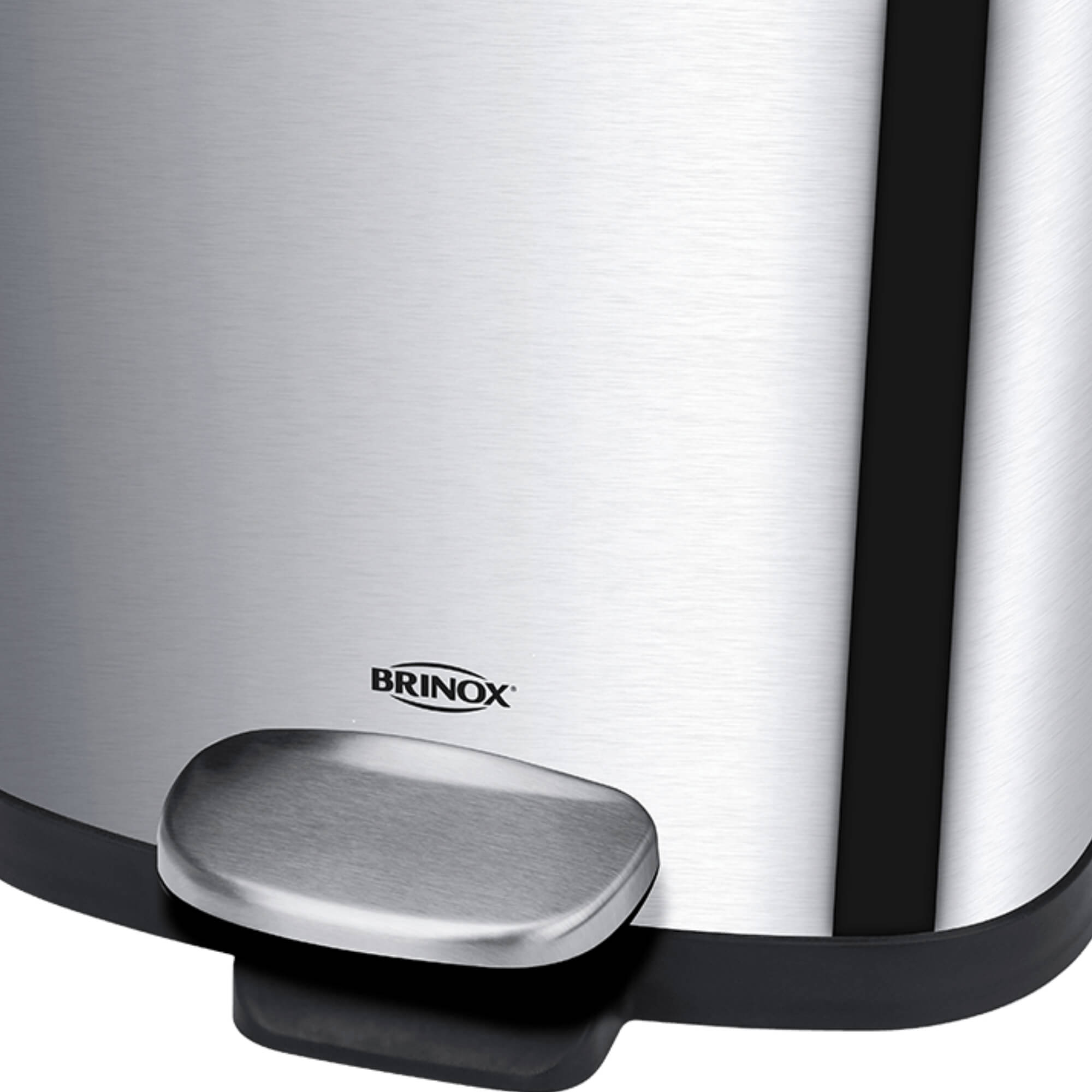 Lixeira com Pedal e Balde Frame 6 Litros Aço Inox Escovado 29x2 Brinox - 3064/101