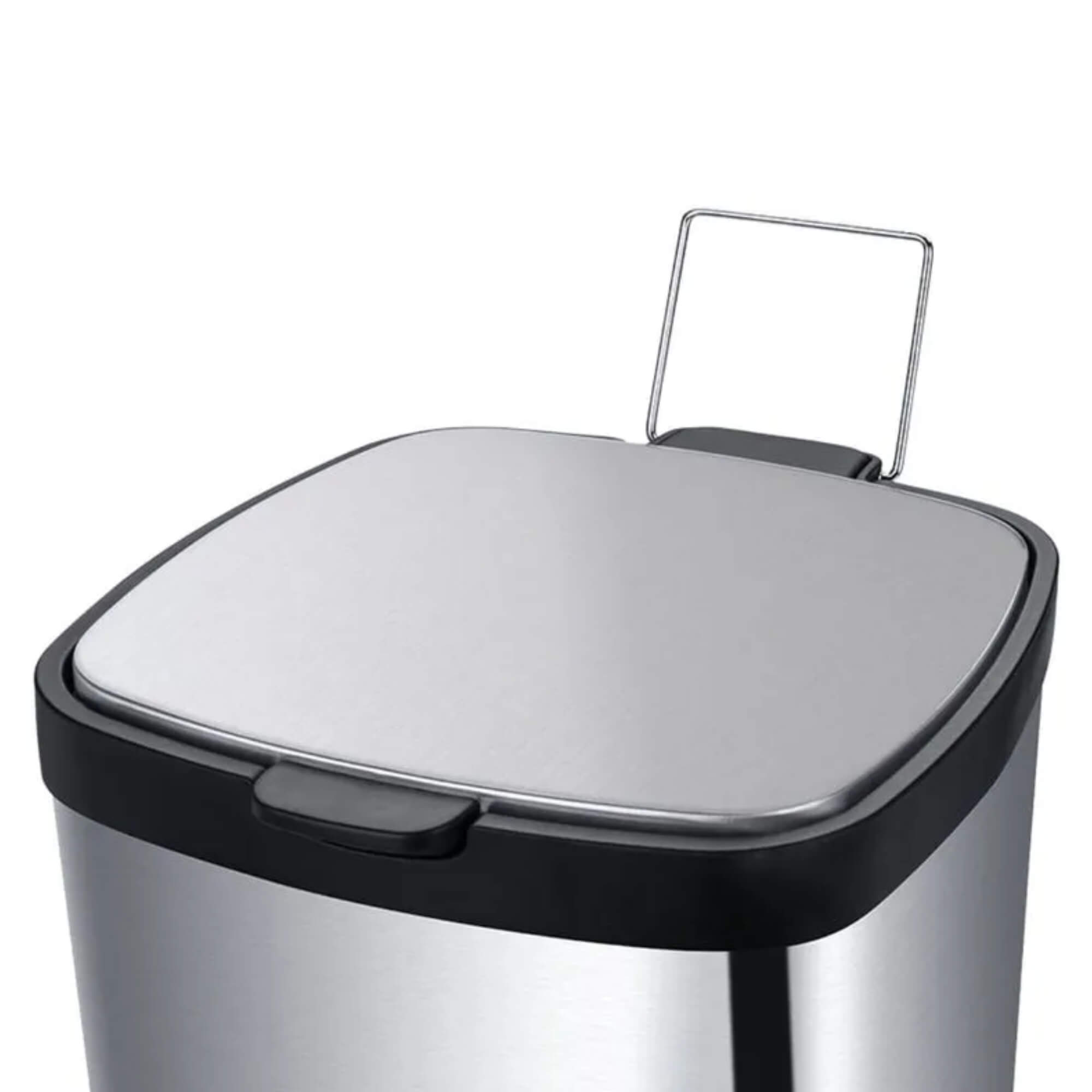 Lixeira com Pedal e Balde Frame 12 Litros Aço Inox Escovado Brinox - 3065/101