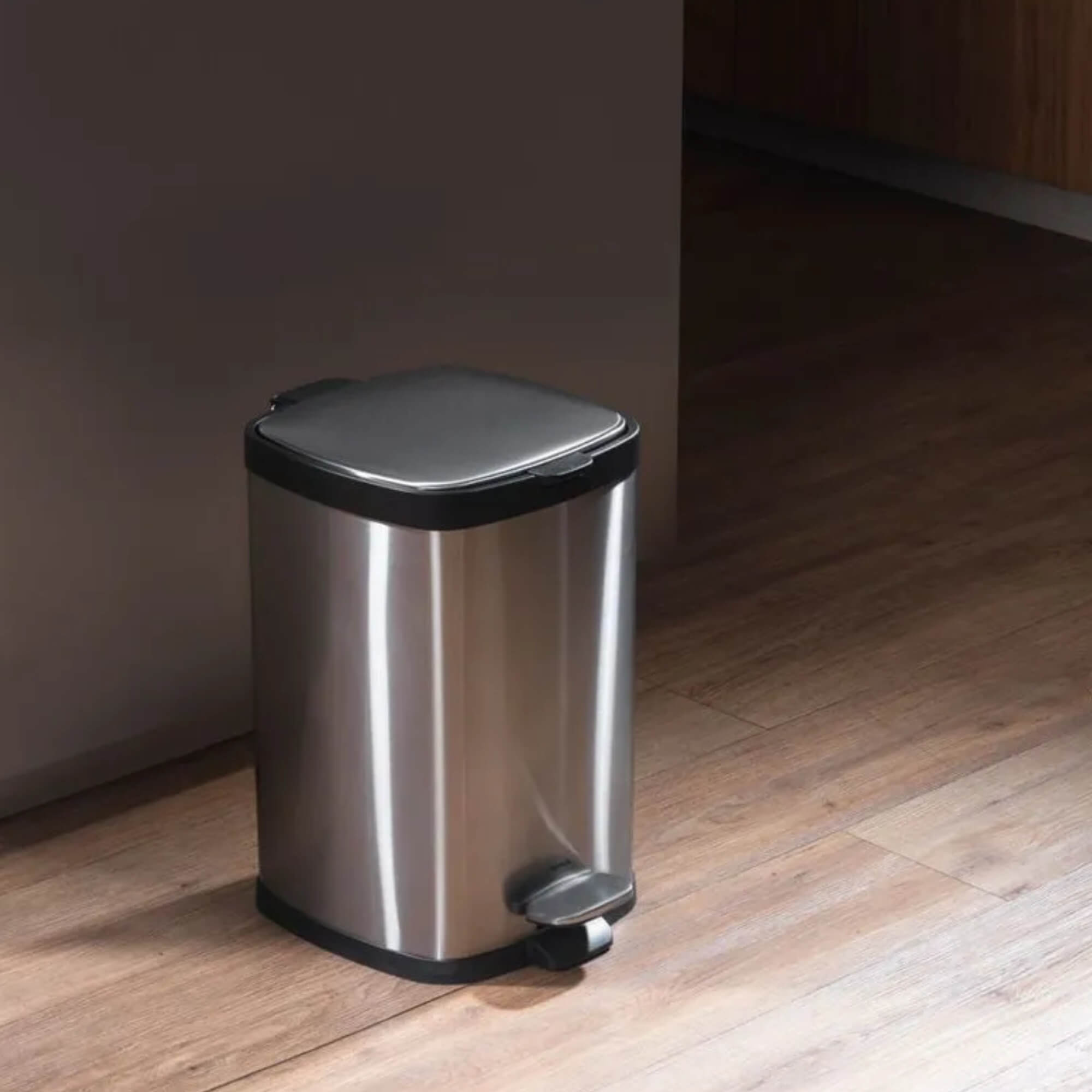 Lixeira com Pedal e Balde Frame 12 Litros Aço Inox Escovado Brinox - 3065/101