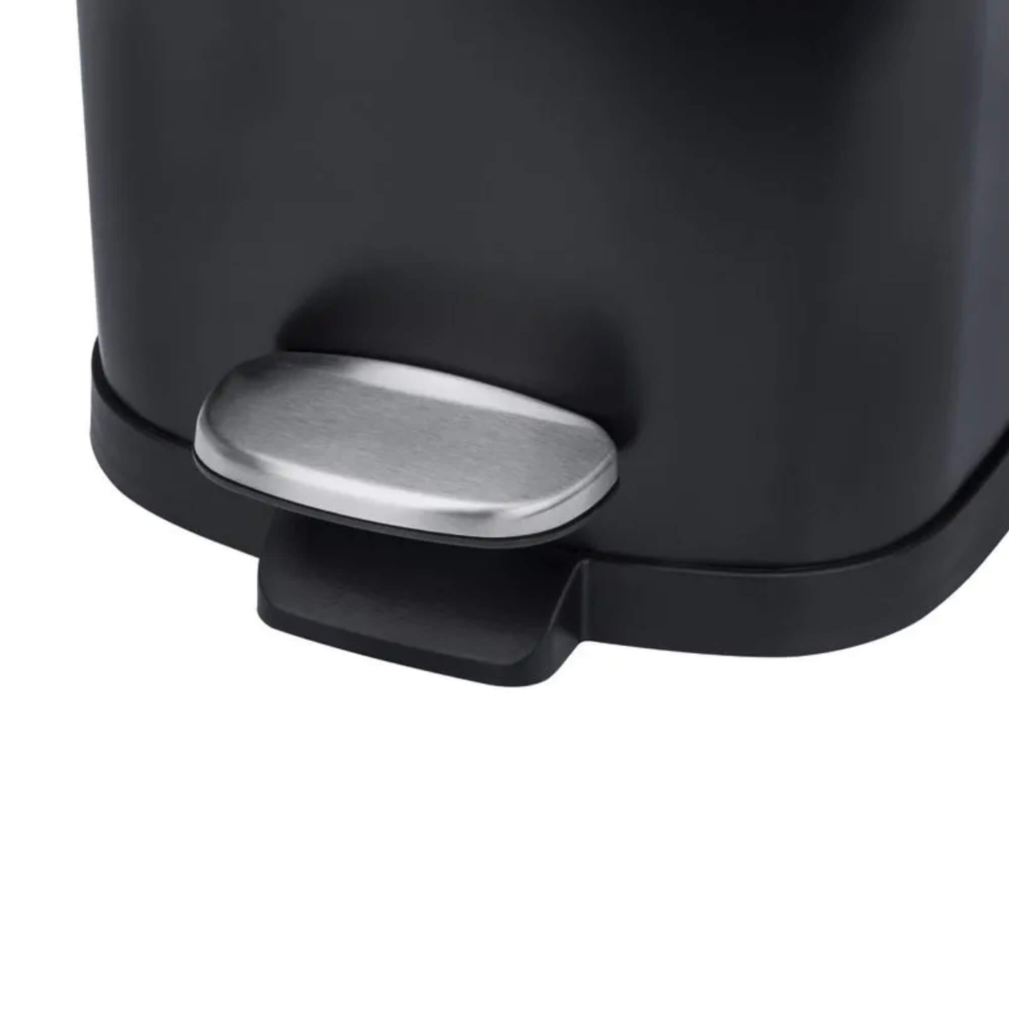 Lixeira com Pedal e Balde Brinox Frame 12 Litros Aço Carbono Preto Brinox - 3065/100