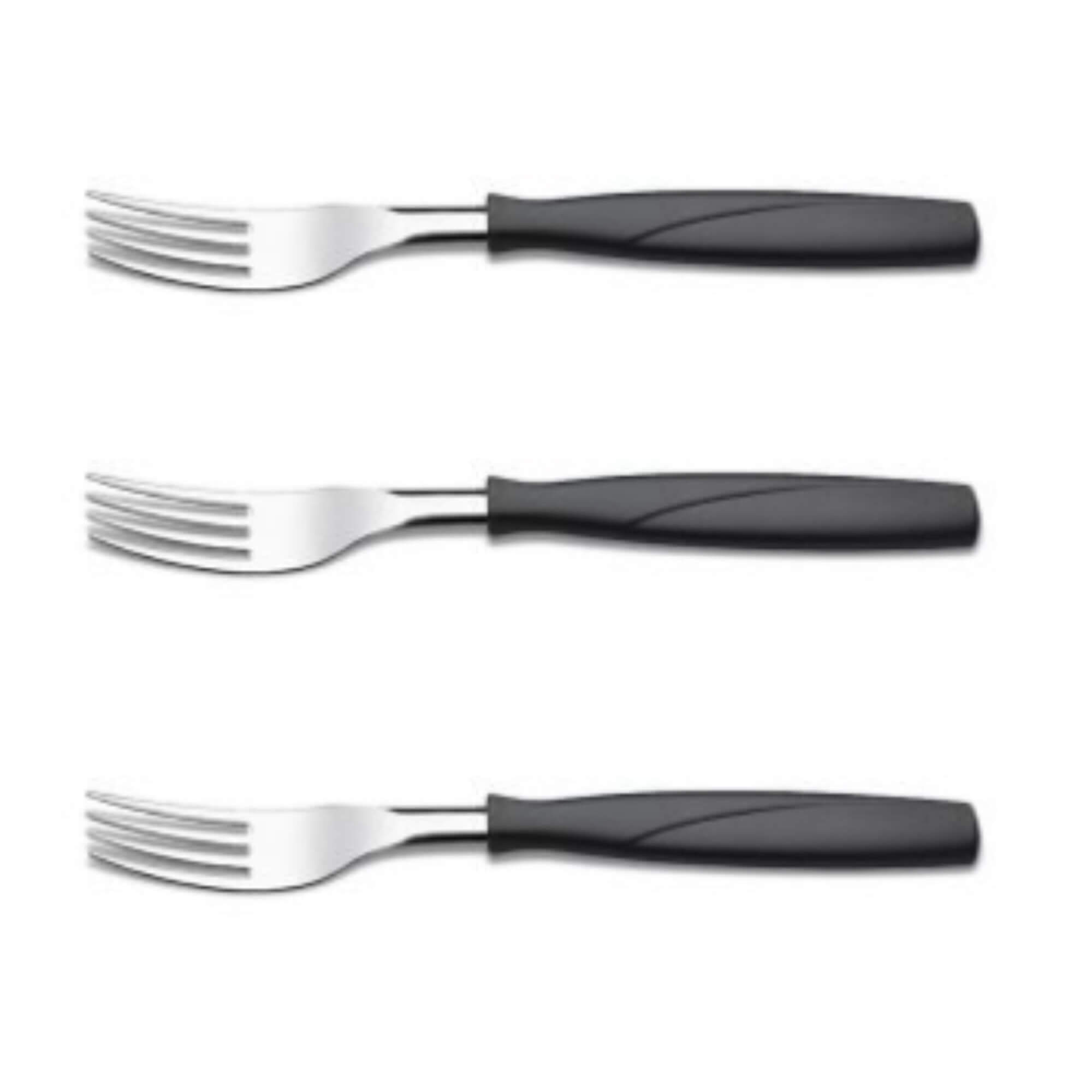 Garfos de Mesa Itaparica 3 Peças Preto Brinox - 6002/310