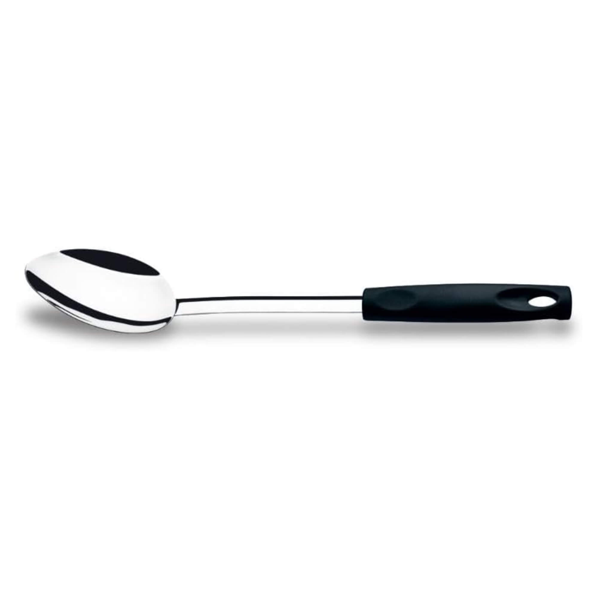 Colher para Arroz 30,5cm Linha Asti cabo preto Brinox - 2221/301