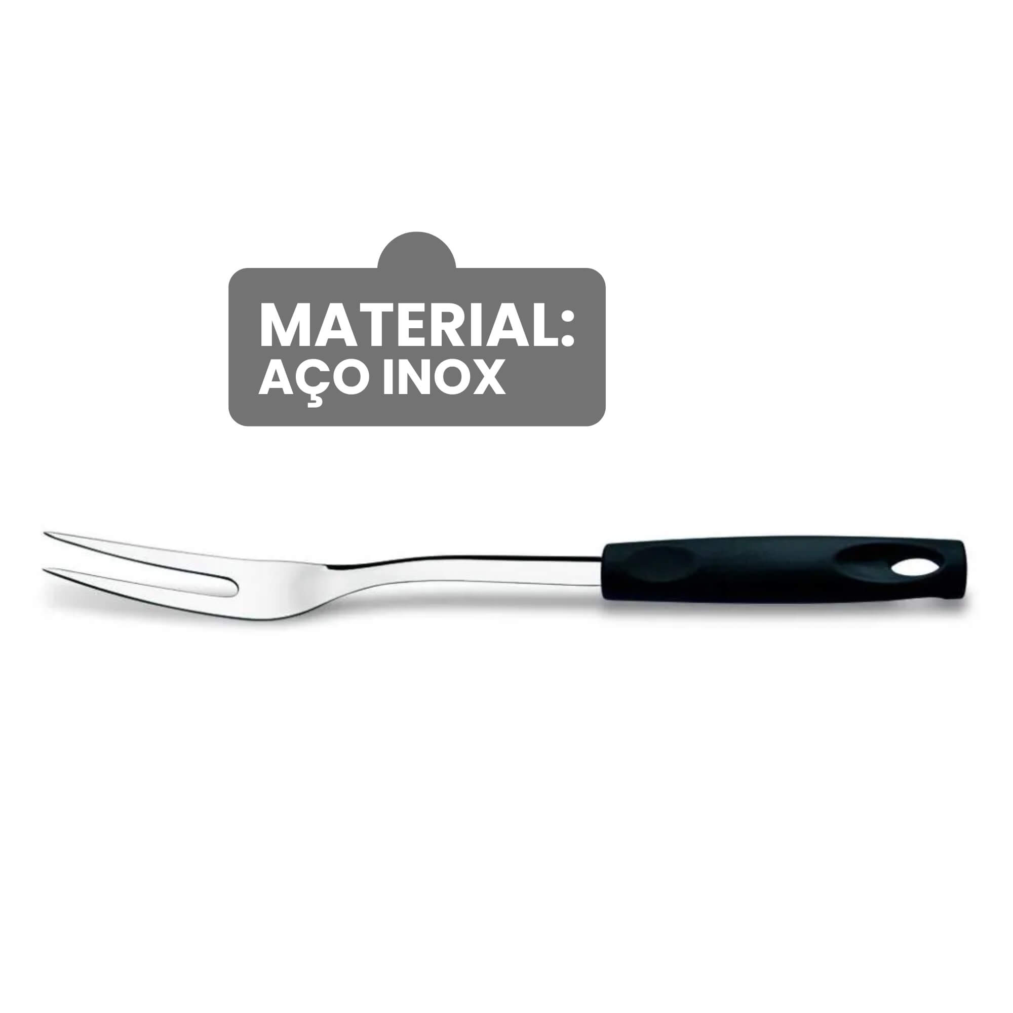 Garfo Trinchante 30cm Linha Asti cabo preto Brinox - 2221/305