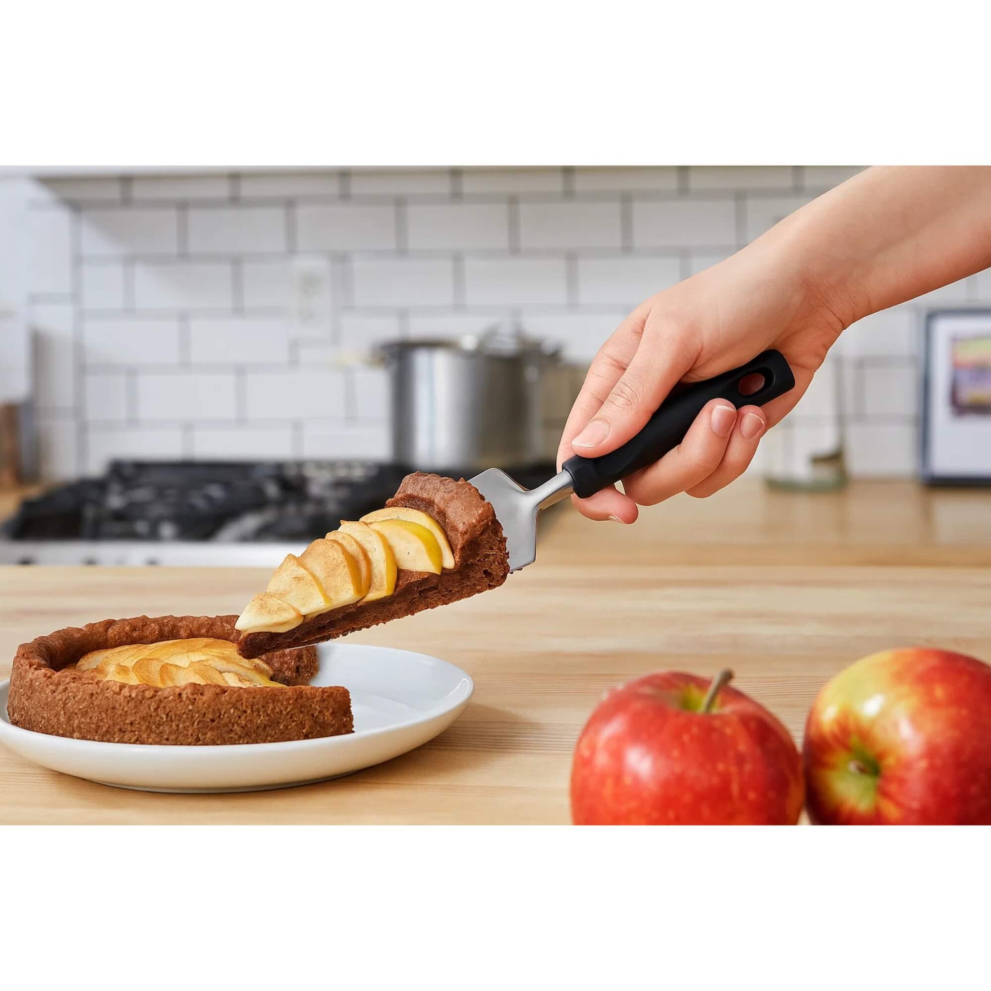 Espátula Pá para Torta 25cm Linha Asti cabo preto Brinox - 2221/310