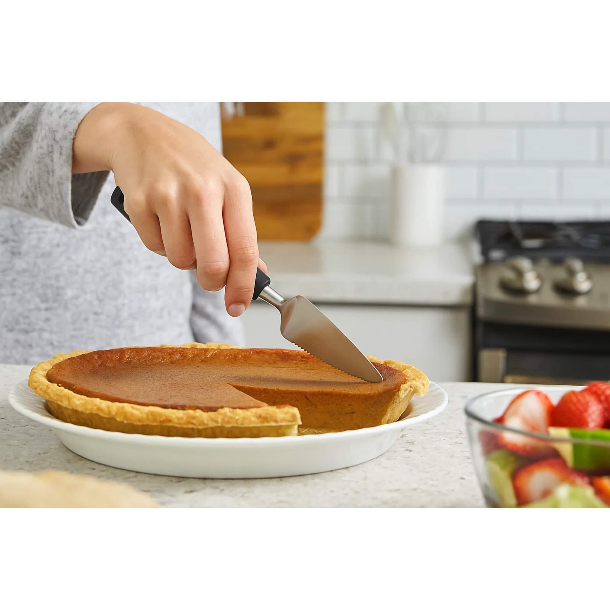 Espátula Pá para Torta 25cm Linha Asti cabo preto Brinox - 2221/310