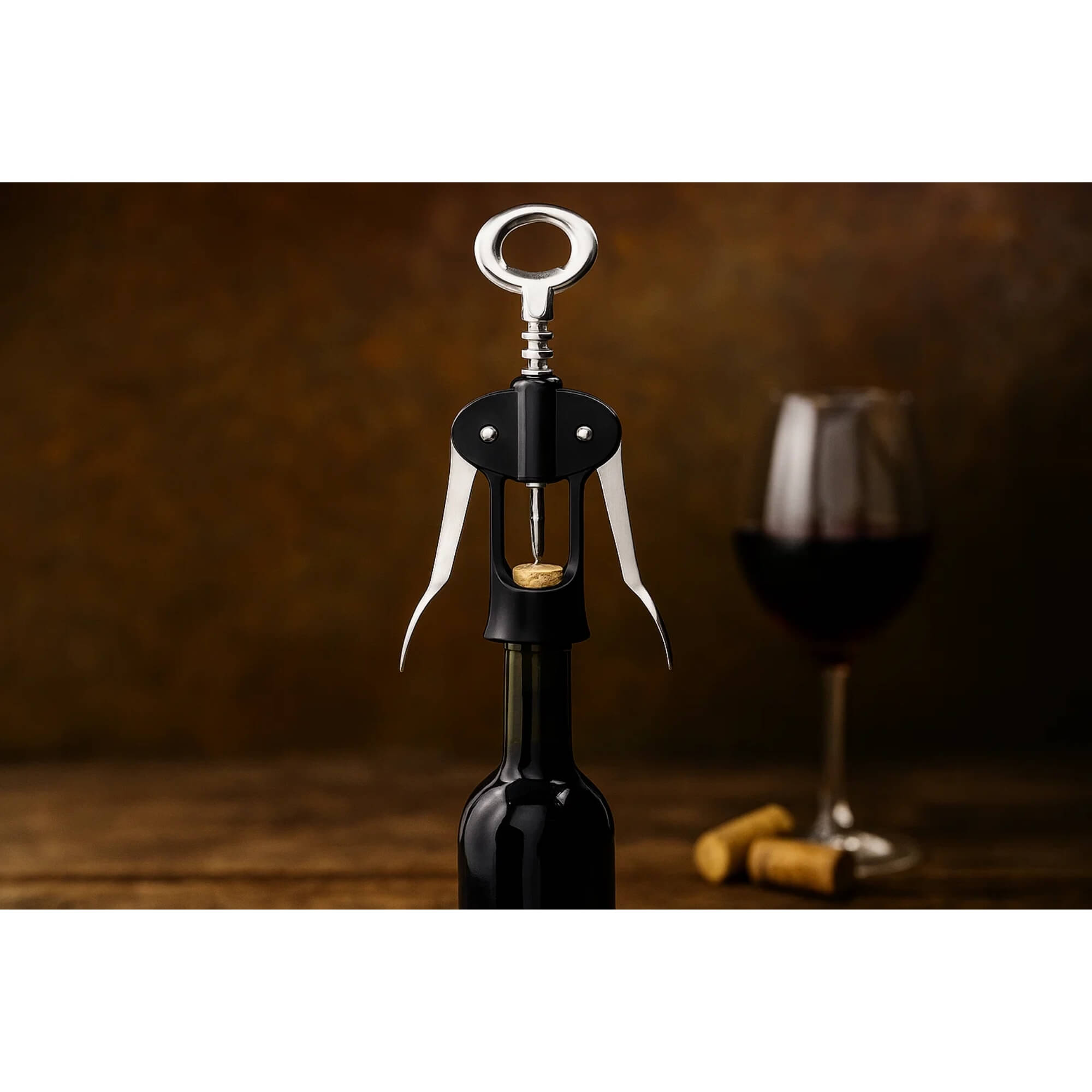 Saca Rolhas Brinox Aço Inox Preto Brinox - 2310/315