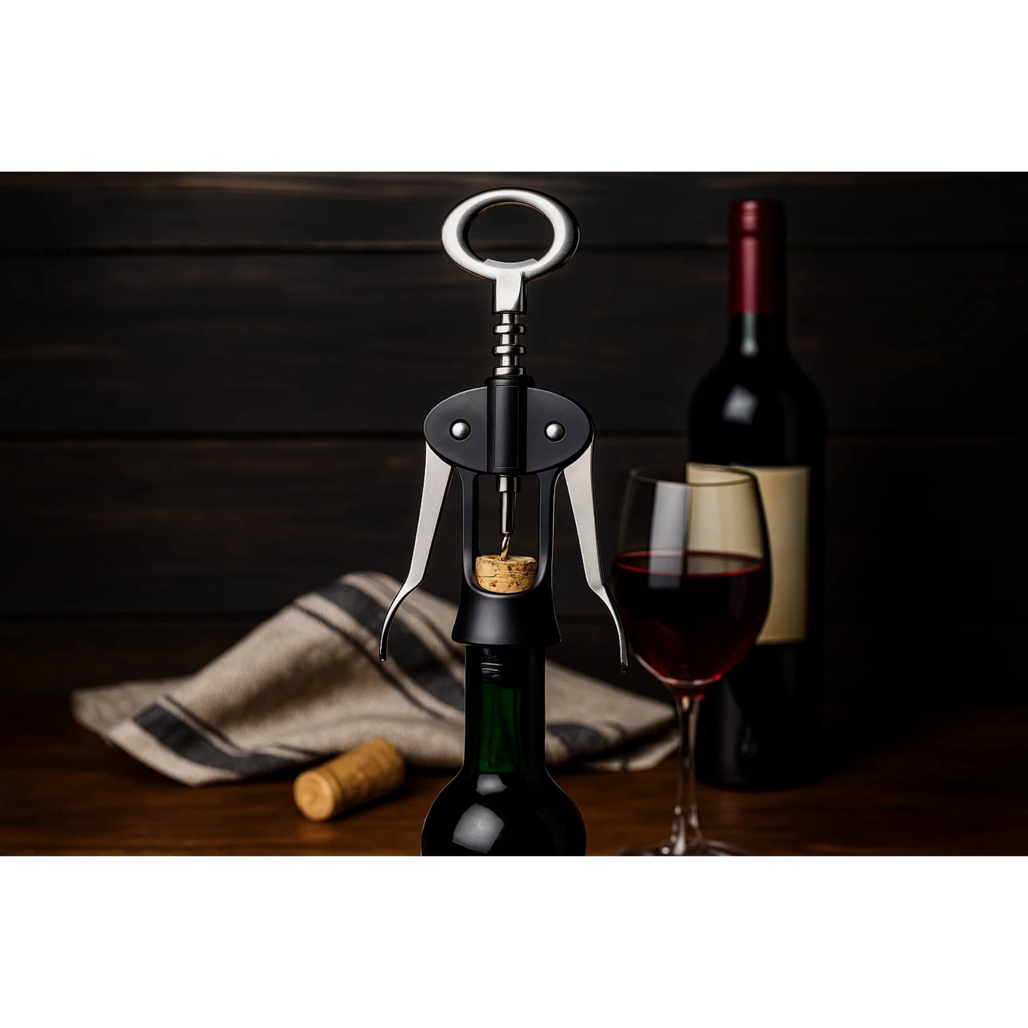 Saca Rolhas Brinox Aço Inox Preto Brinox - 2310/315