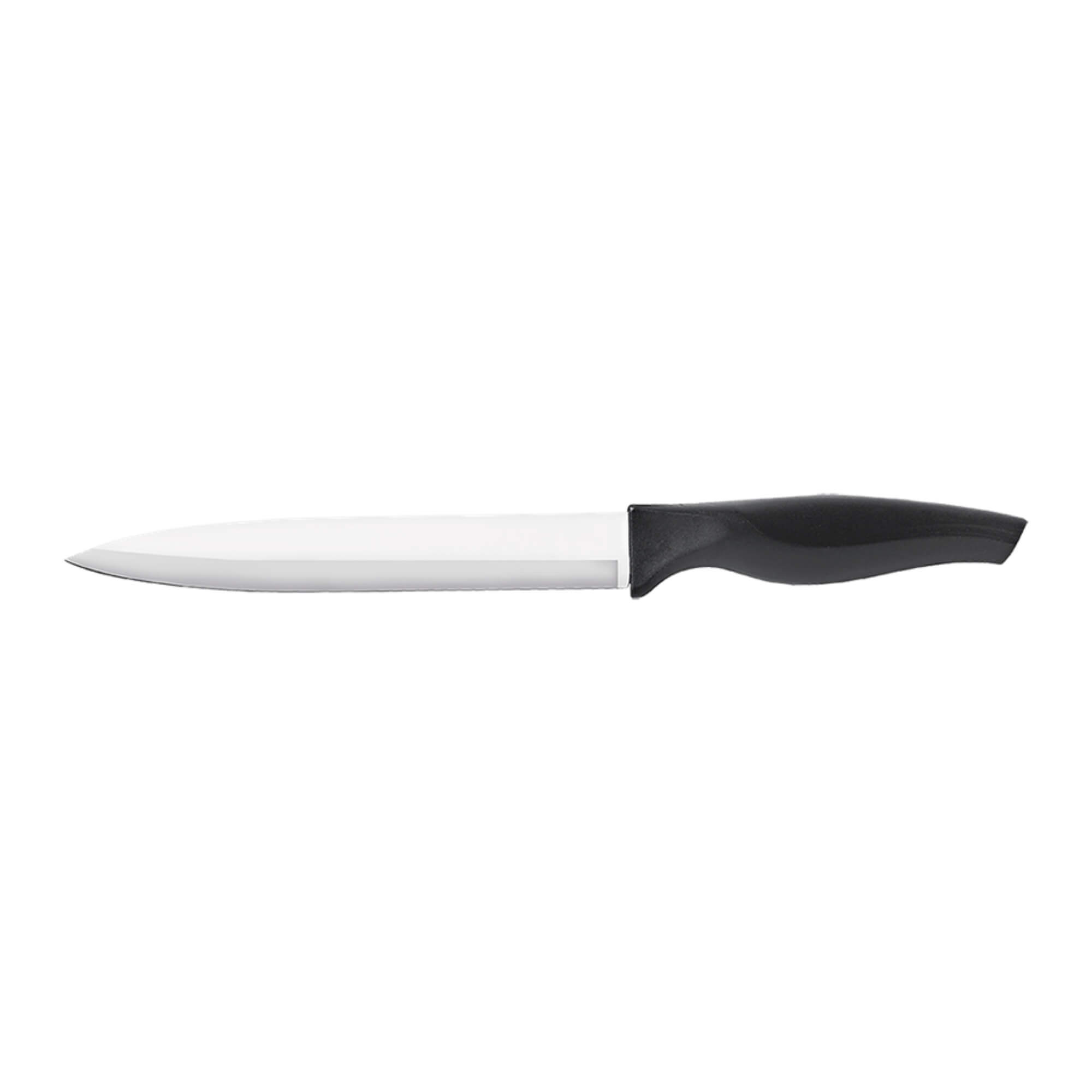 Faca Cozinha 7" lâmina de aço inoxidável polido e temperado cabo preto Brinox - 2556/303