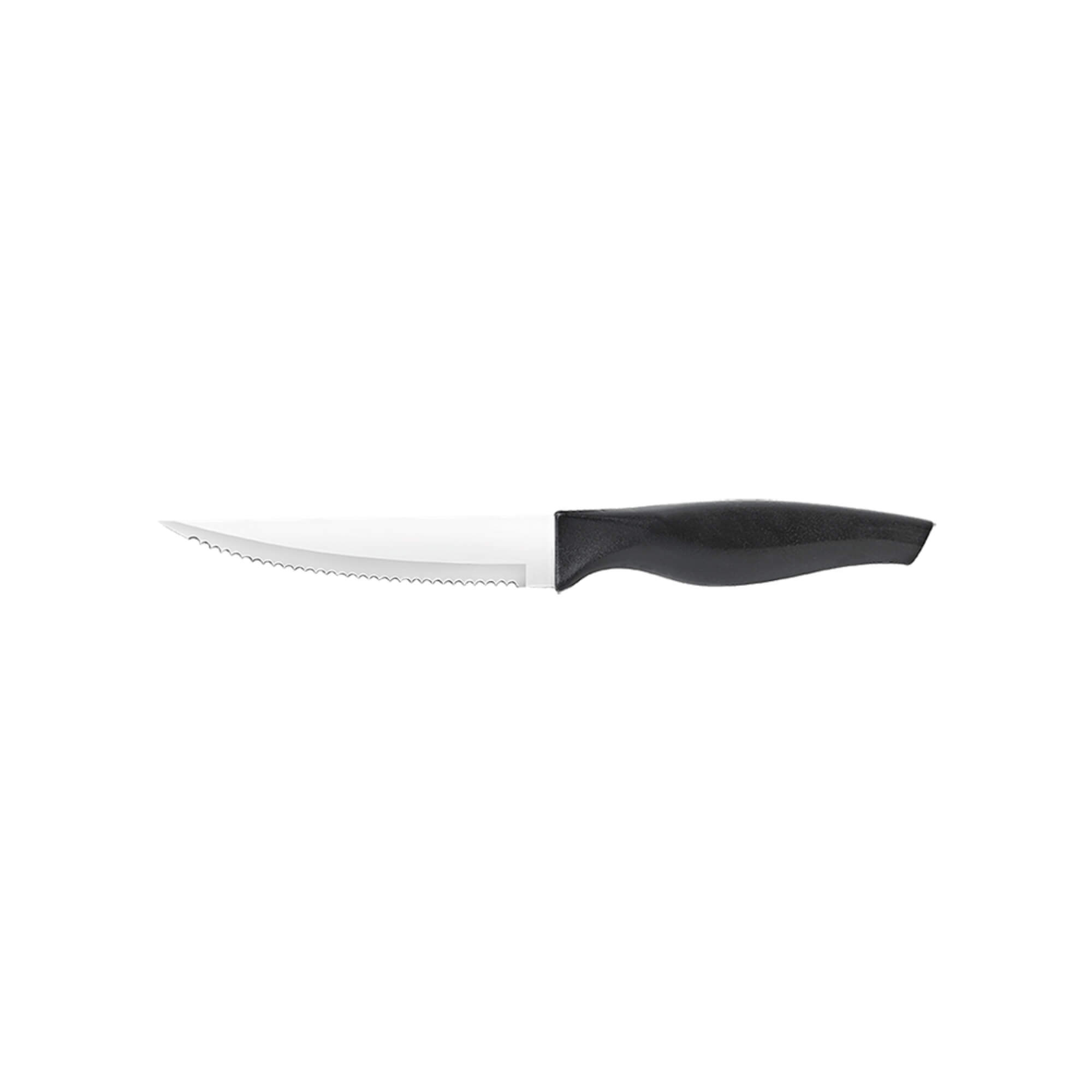 Faca Multiuso 4.5" Inox Cabo Preto Ideal para Cortes Diversos 22x2,4x1,7cm Brinox - 2556/305