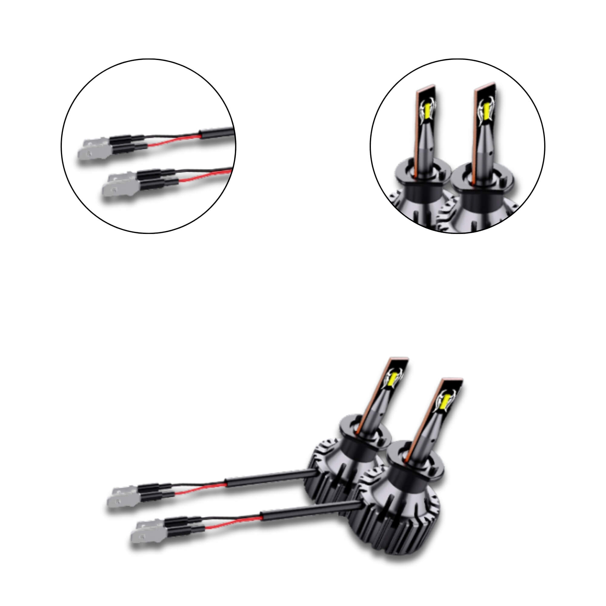 Par de Lâmpadas LED Veicular H1 Linha Nano LED Roadstar - RS-H1 11BR MI