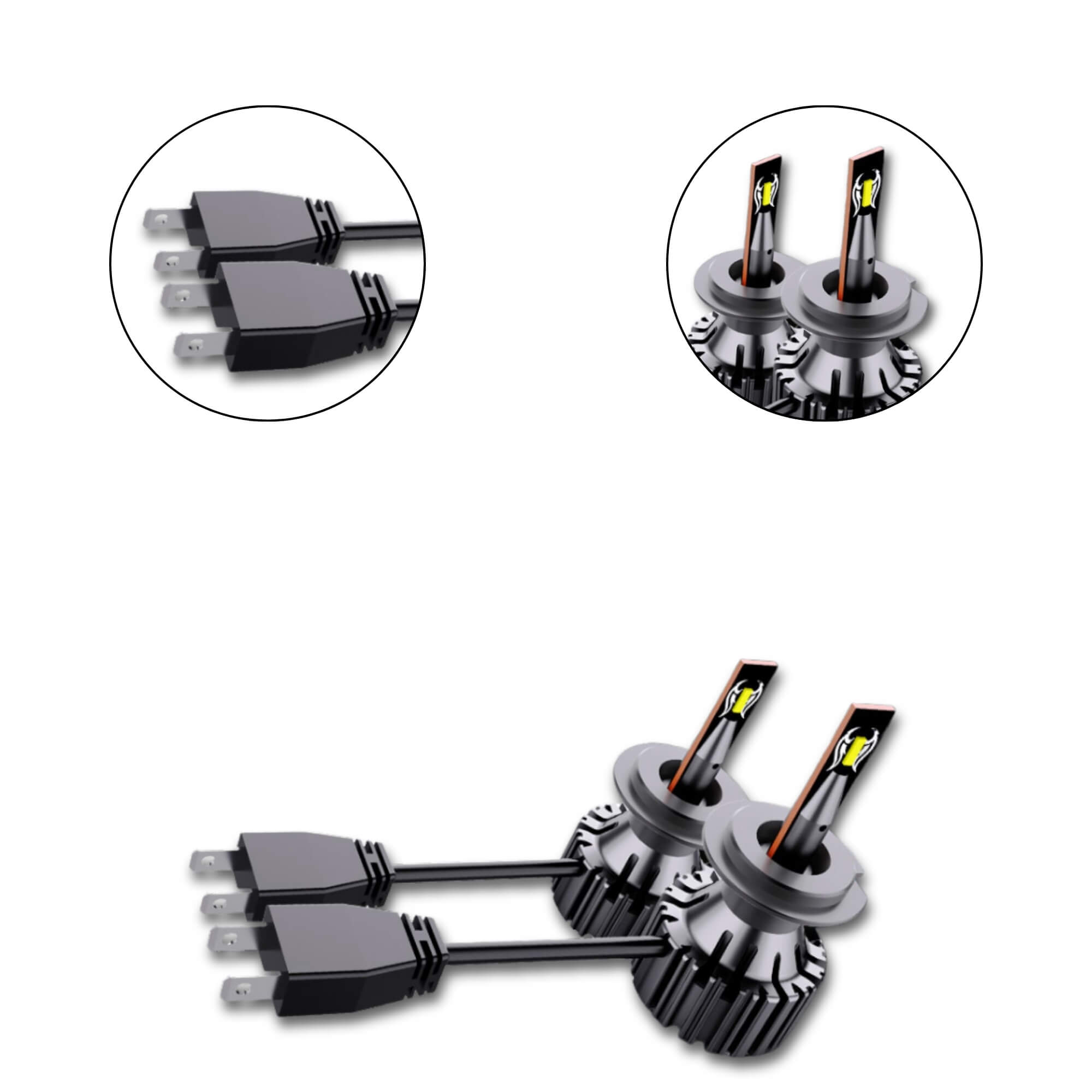 Par de Lâmpadas LED Veicular H7 Linha Nano LED Roadstar - RS-H7 11BR MI