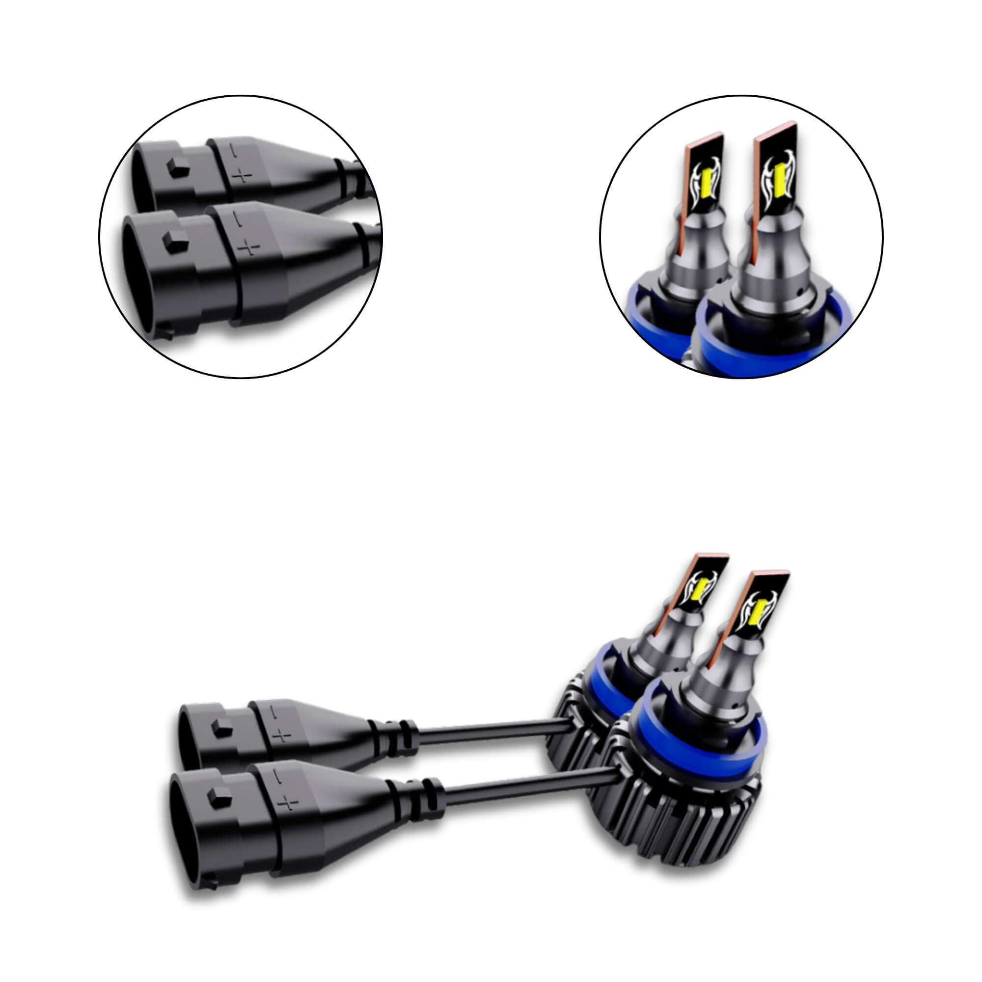 Par de Lâmpadas LED Veicular H11 Linha Nano LED Roadstar - RS-H11 11BR MI
