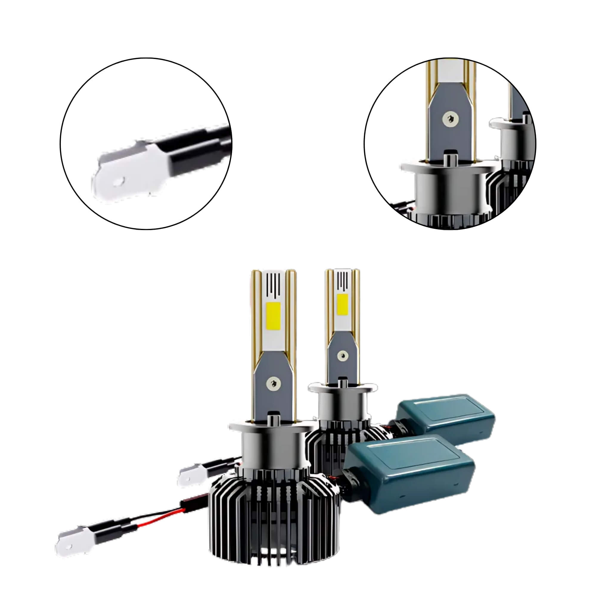 Par de Lâmpadas LED Veicular H1 Linha Power Light Roadstar - RS-H1 16BR MI