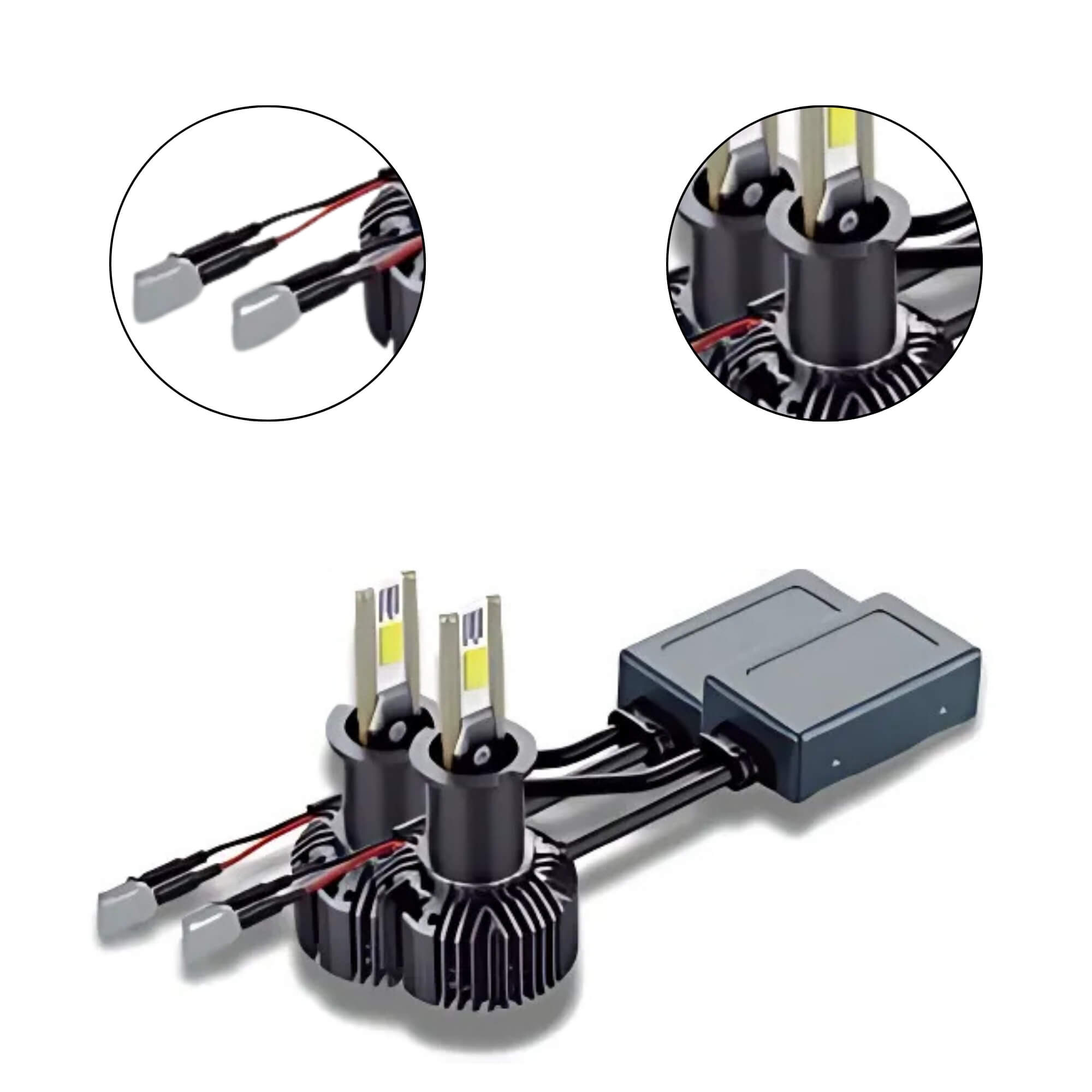 Par de Lâmpadas LED Veicular H3 Linha Power Light Roadstar - RS-H3 16BR MI