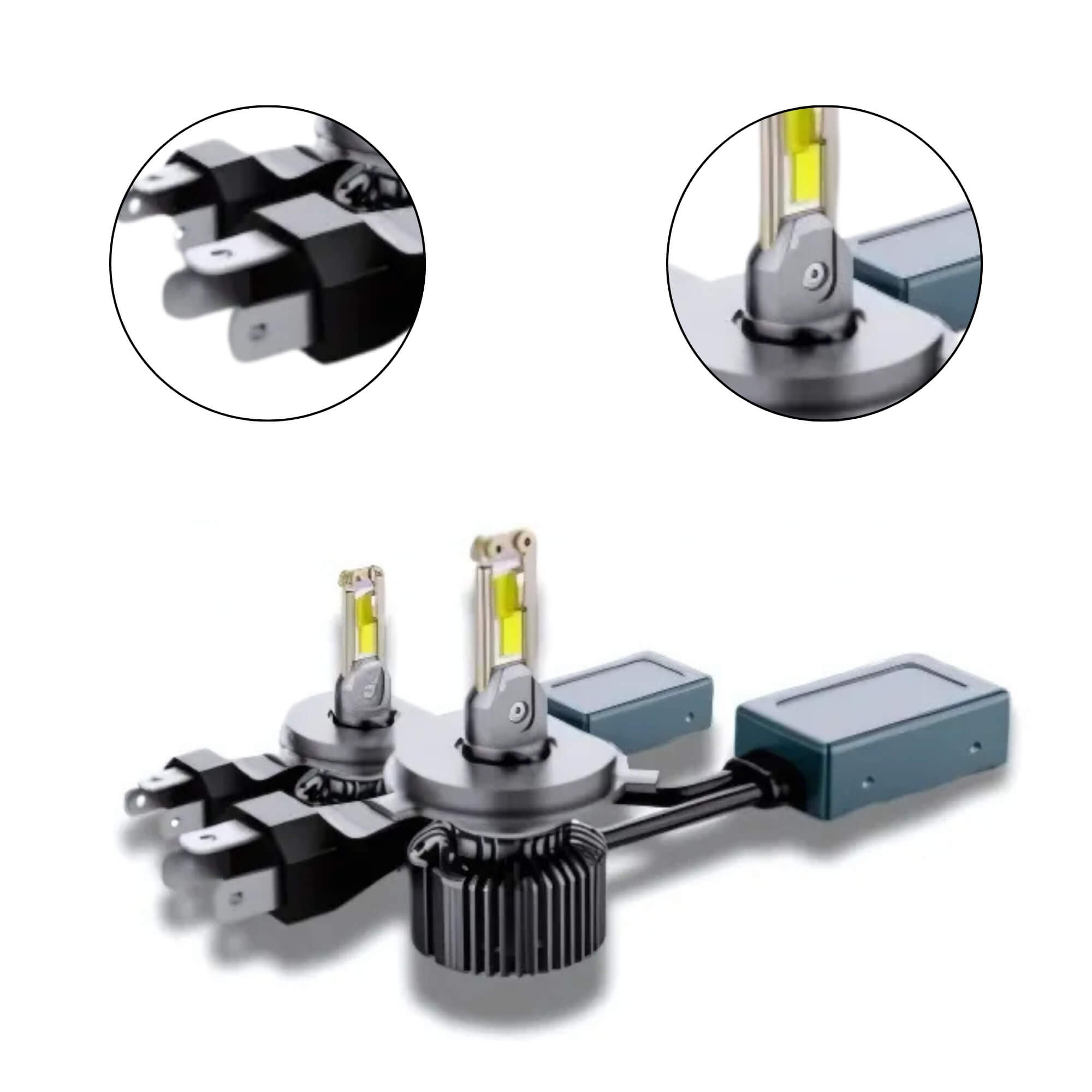 Par de Lâmpadas LED Veicular H4 Linha Power Light Roadstar - RS-H4 16BR MI