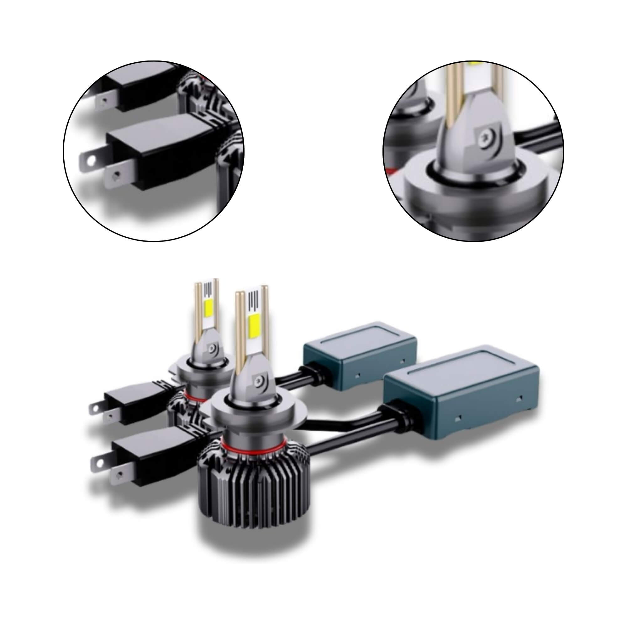 Par de Lâmpadas de LED Veicular H7 Linha Power Light Roadstar - RS-H7 16BR MI