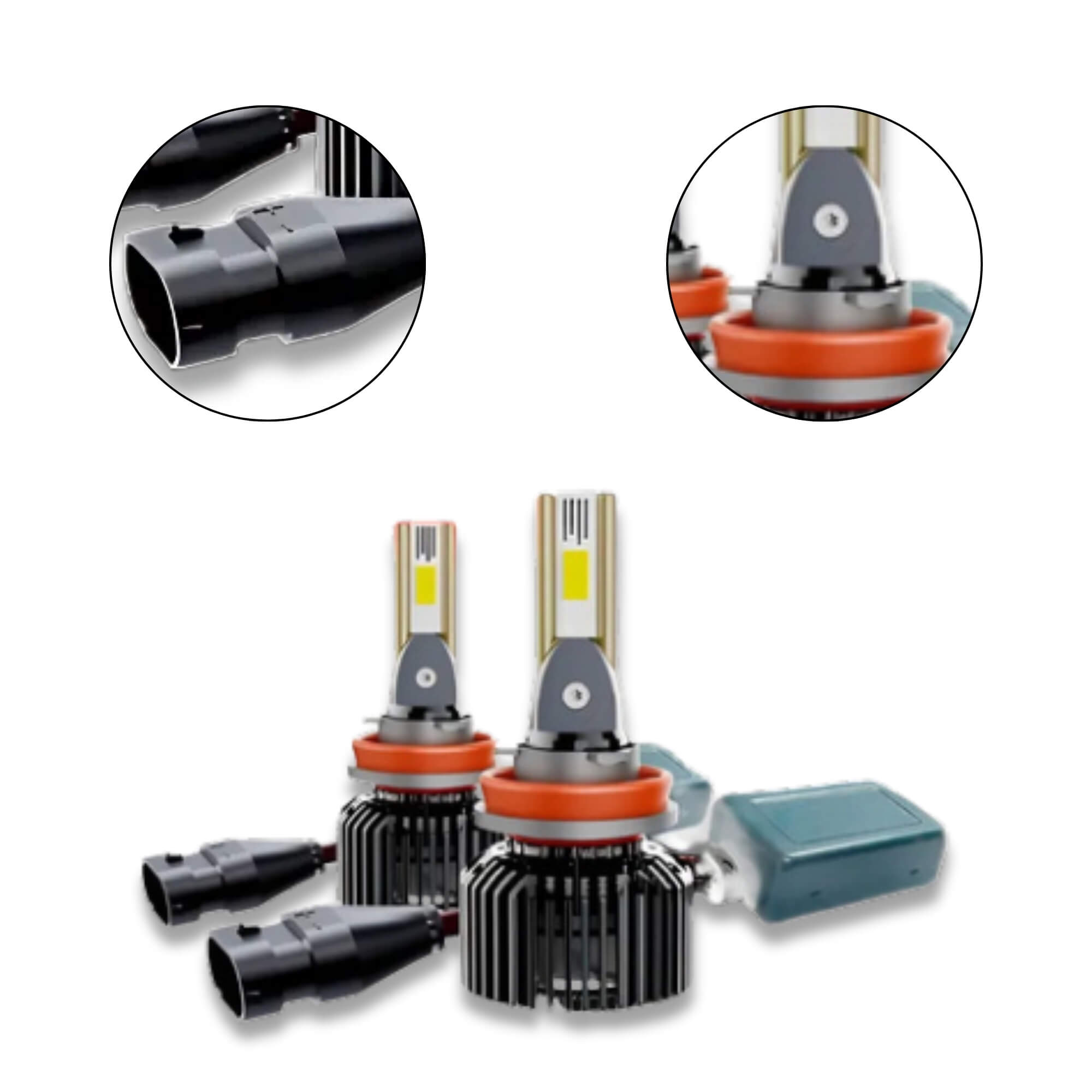 Par de Lâmpadas LED Veicular H11 Linha Power Light Roadstar - RS-H11 16BR MI