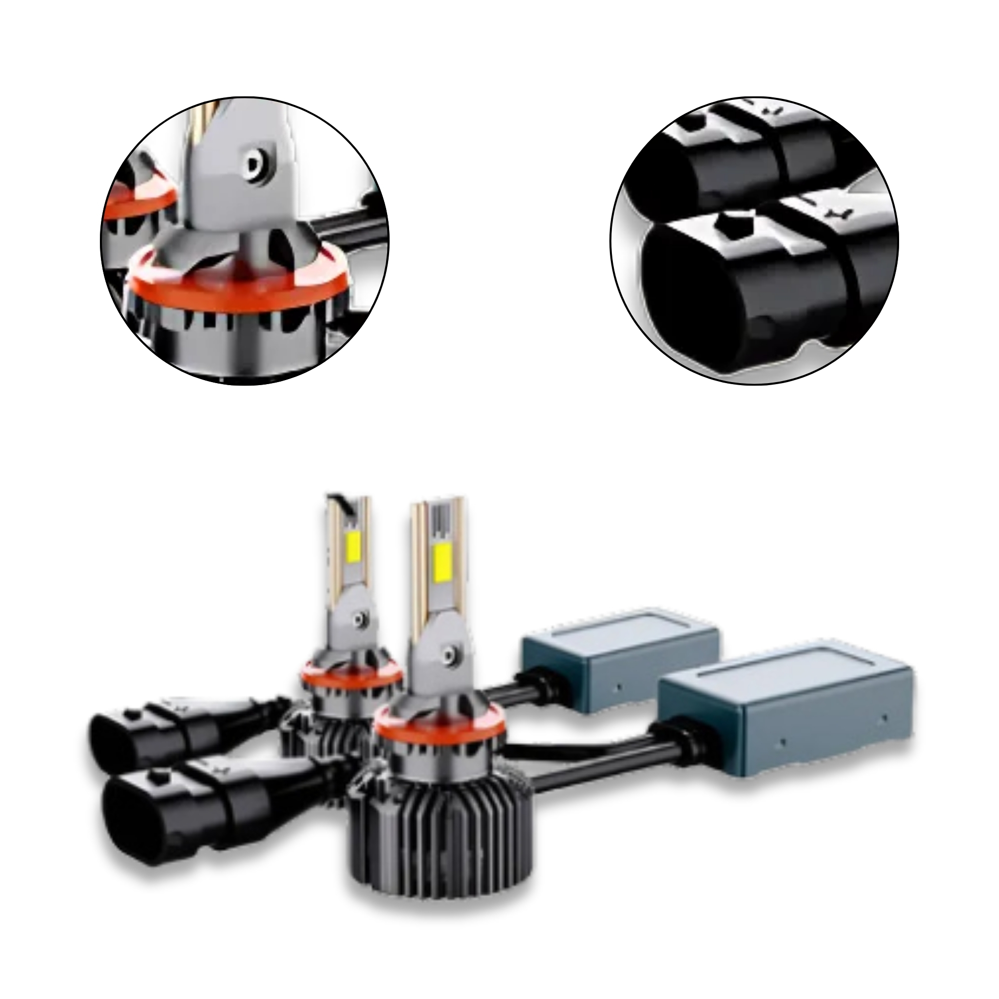 Par de Lâmpadas LED Veicular H27 Linha Power Light Roadstar - RS-H27 16BR MI