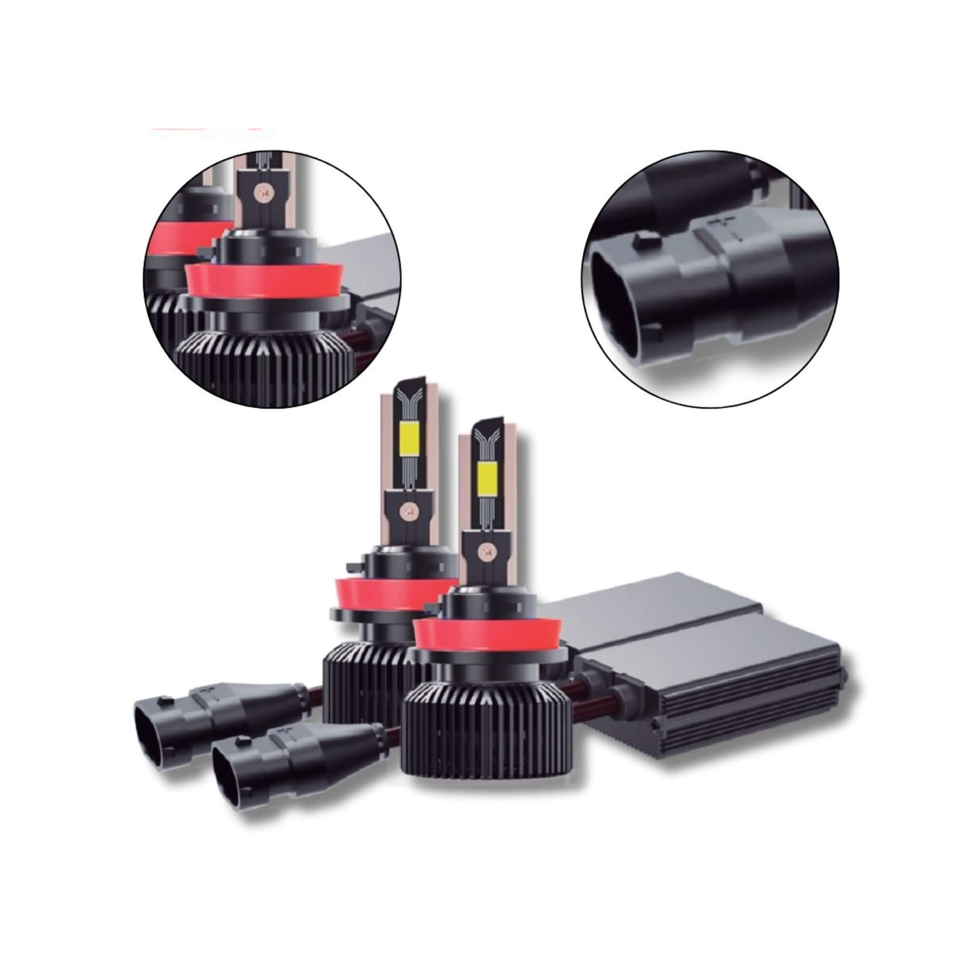 Par de Lâmpadas LED Veicular H8 Linha Xtrem Light Roadstar - RS-H8 19BR MI