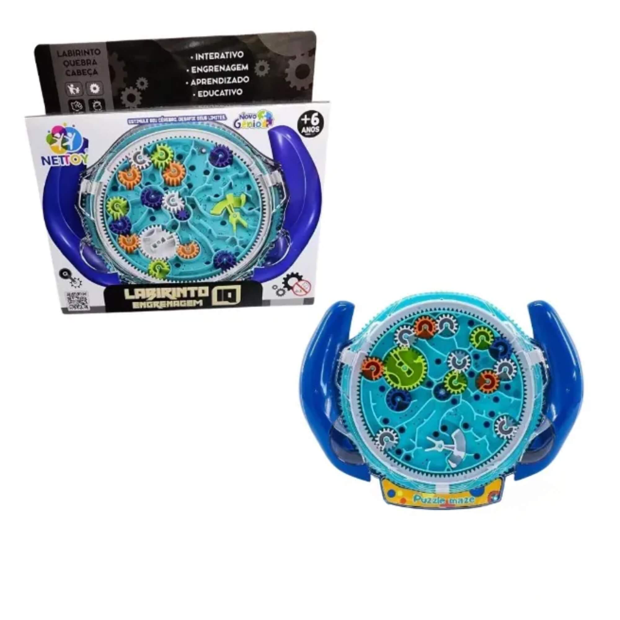 Brinquedo Infantil Desafio IQ Labirinto de Engrenagem Nettoy - 40043