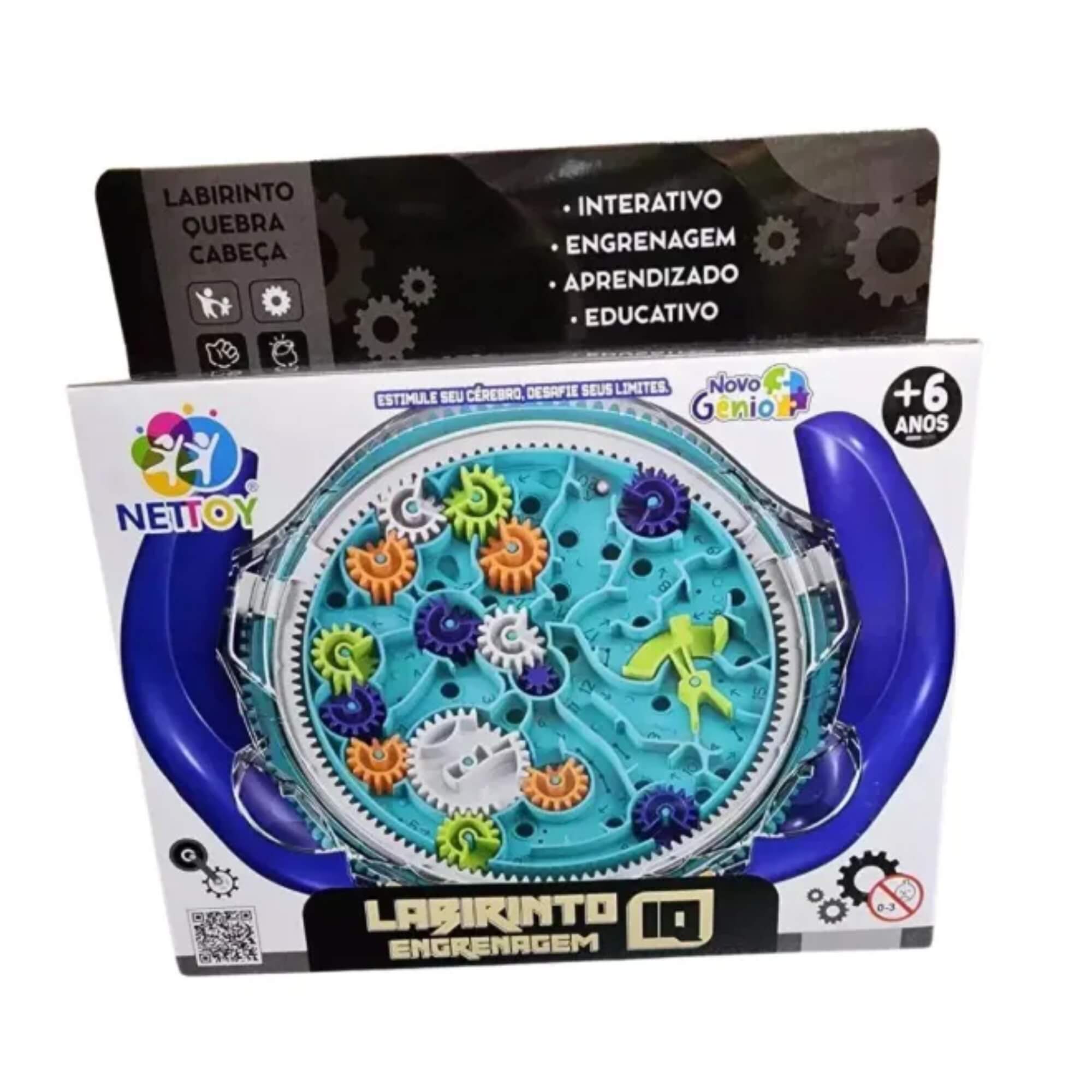 Brinquedo Infantil Desafio IQ Labirinto de Engrenagem Nettoy - 40043
