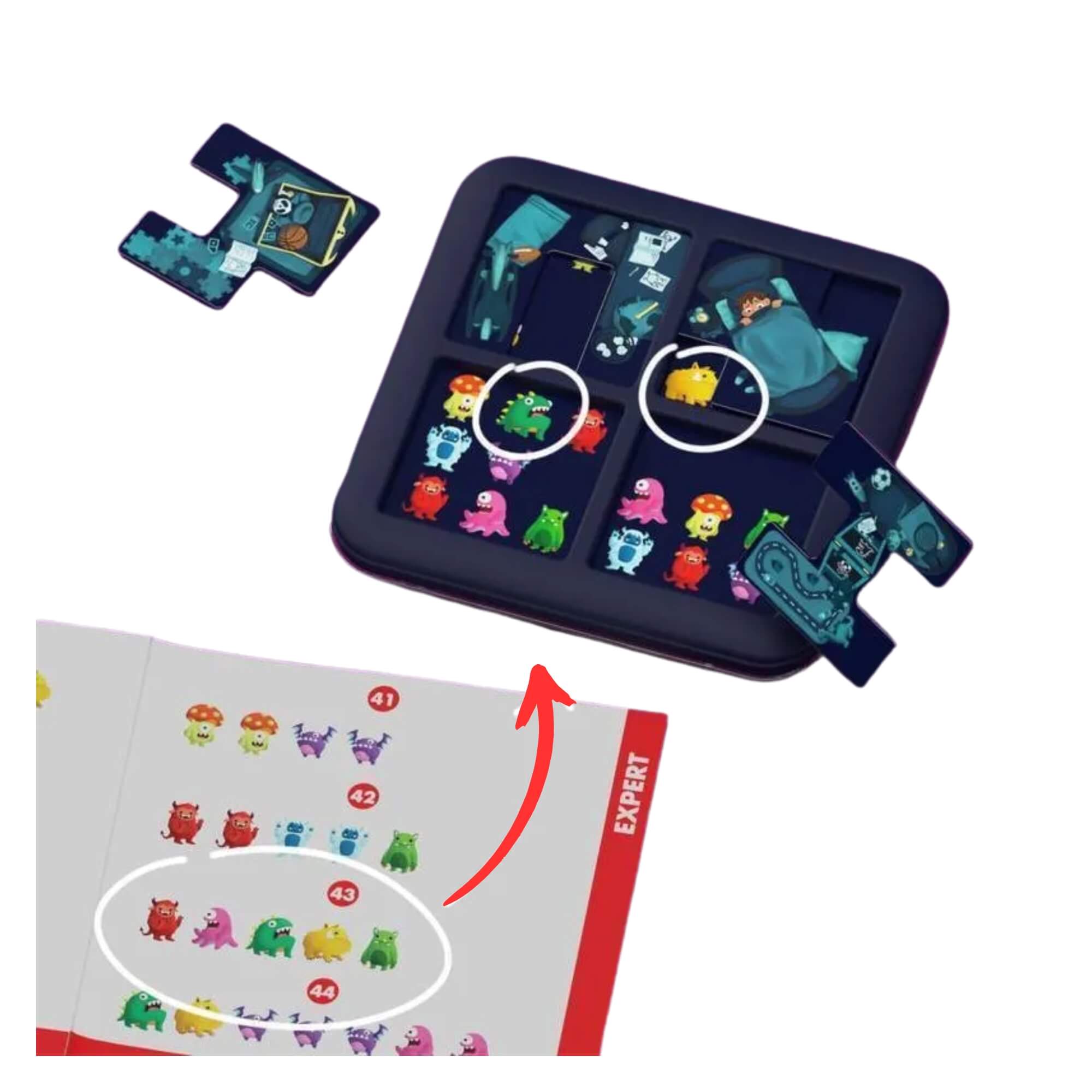 Brinquedo Infantil Desafio IQ Ache o Monstro Nettoy - 40111