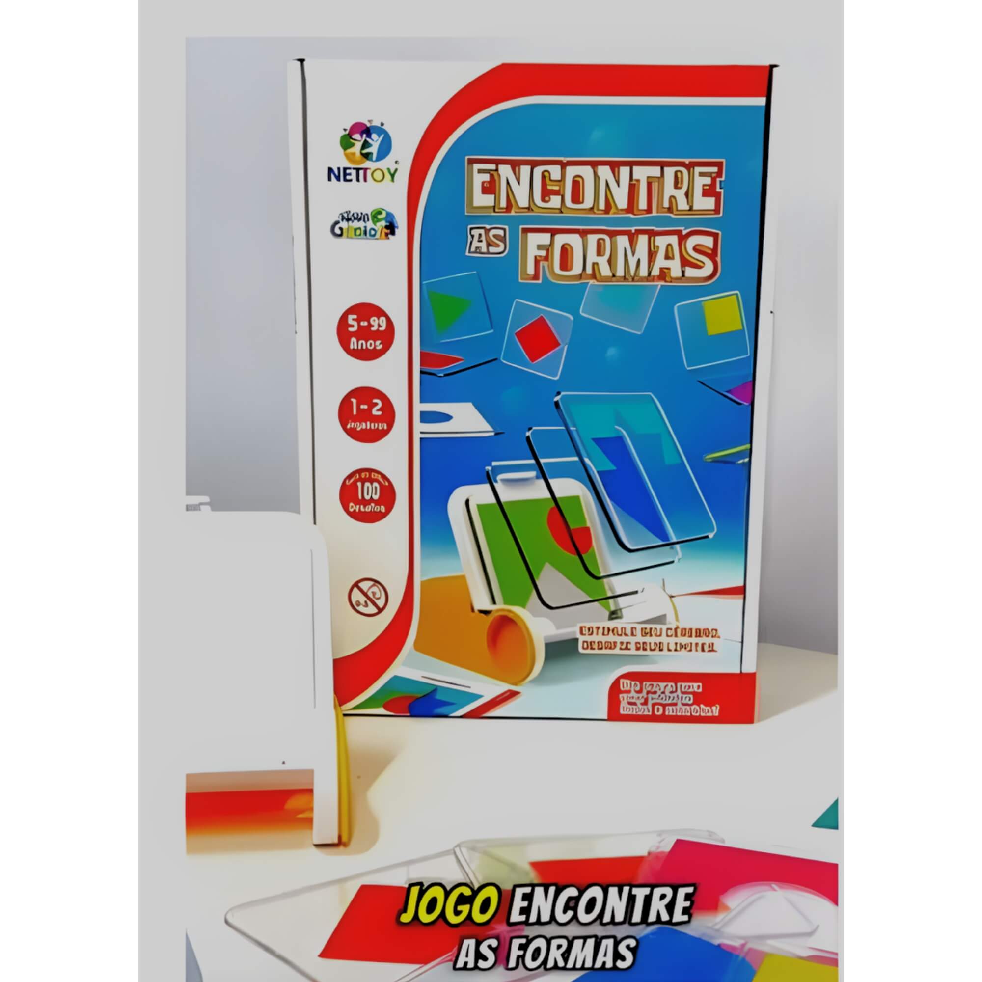 Jogo Educativo Desafio IQ Encontre as Formas Nettoy - 40112
