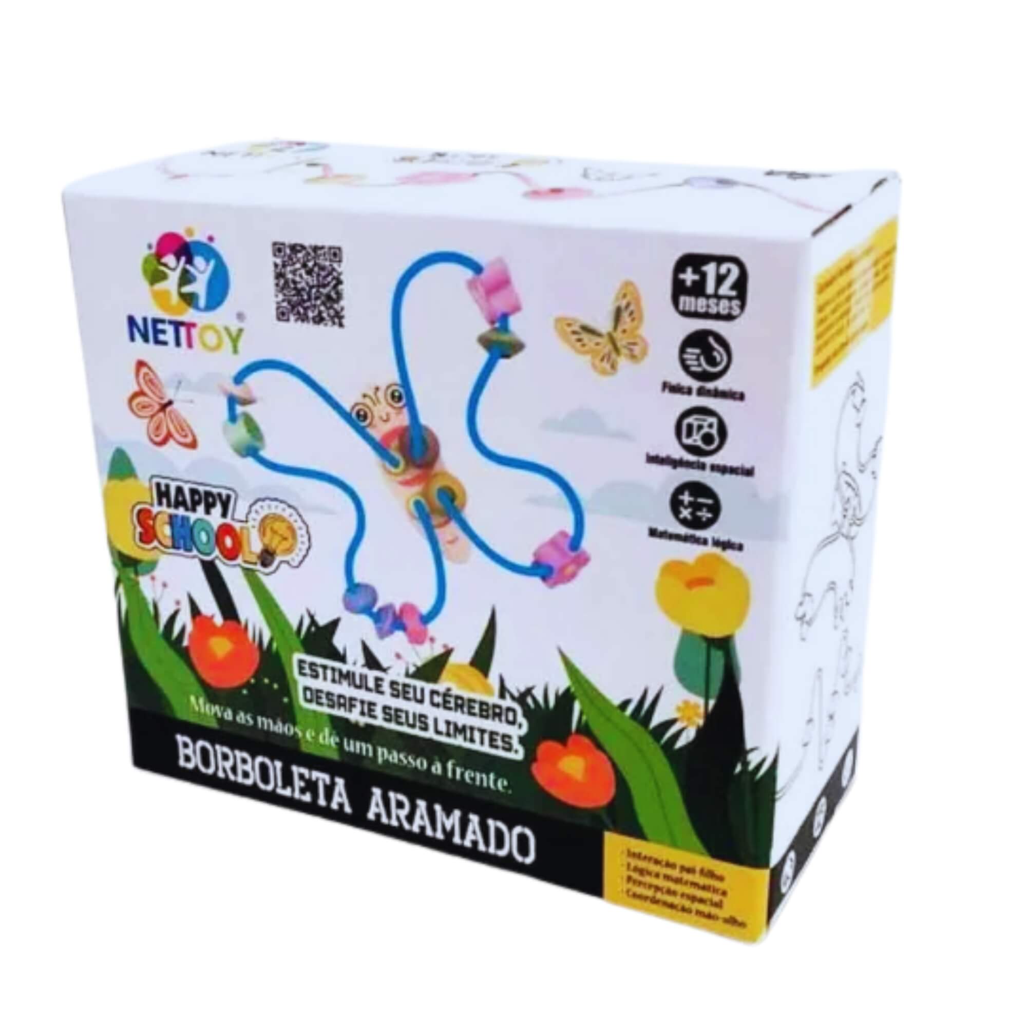 Brinquedo Infantil Happy School Borboleta Aramado Nettoy - 40033