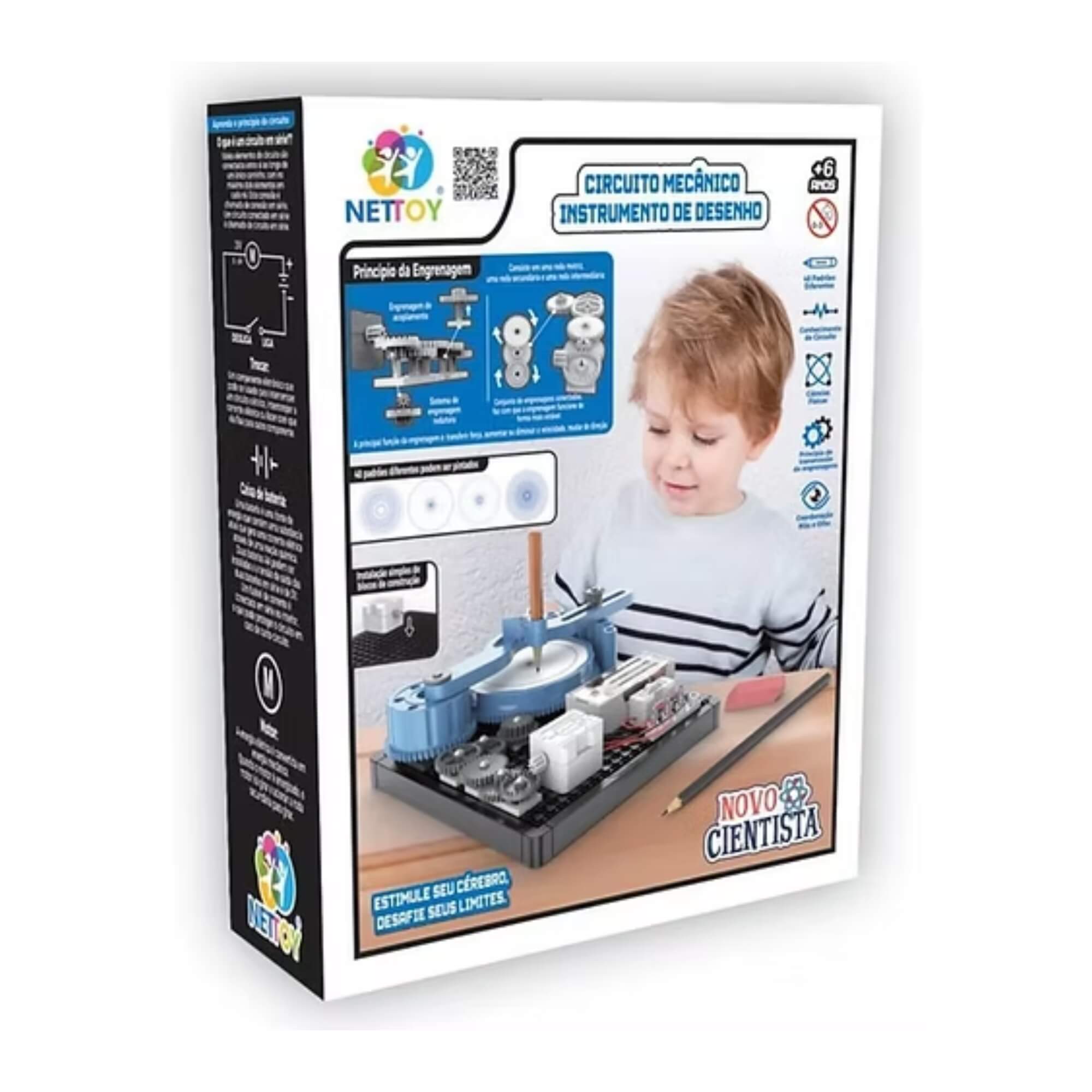 Brinquedo Infantil Experiência Novo Cientista Circuito Mec. Instr. Desenho Nettoy - 40090