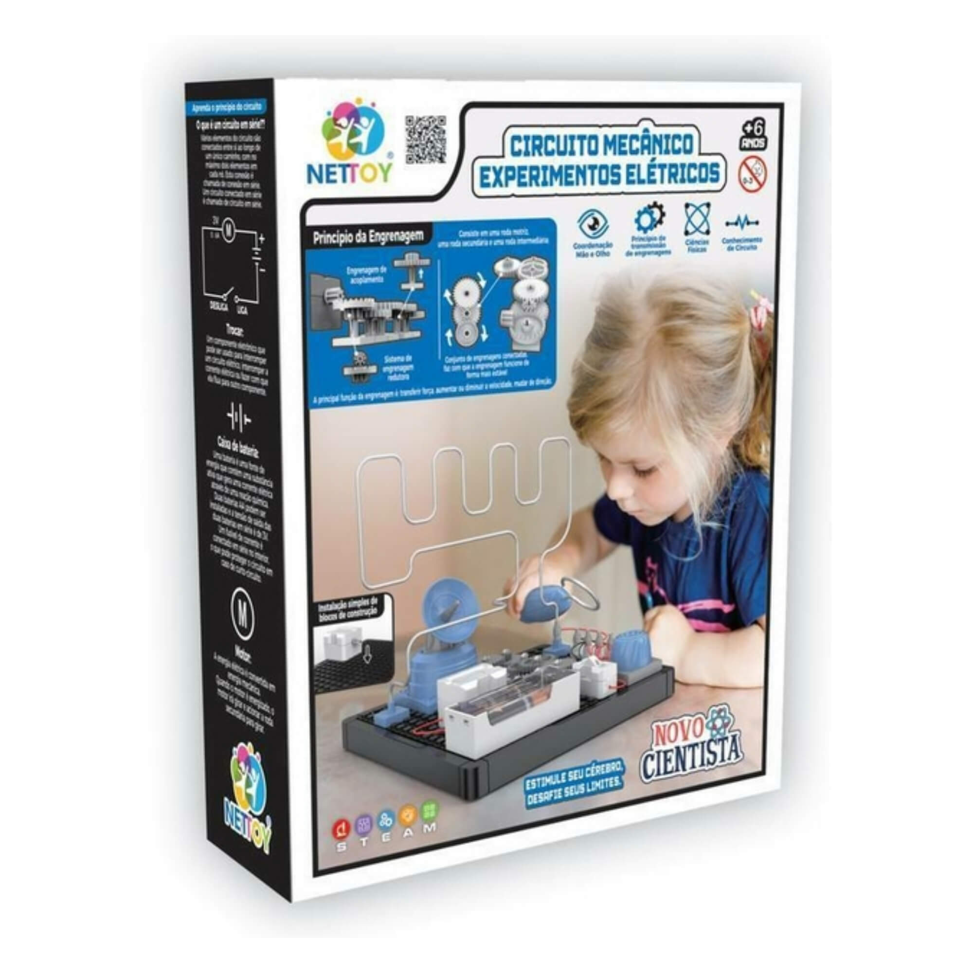 Brinquedo Infantil Experiência Novo Cientista Circuito Mecânico Nettoy - 40092