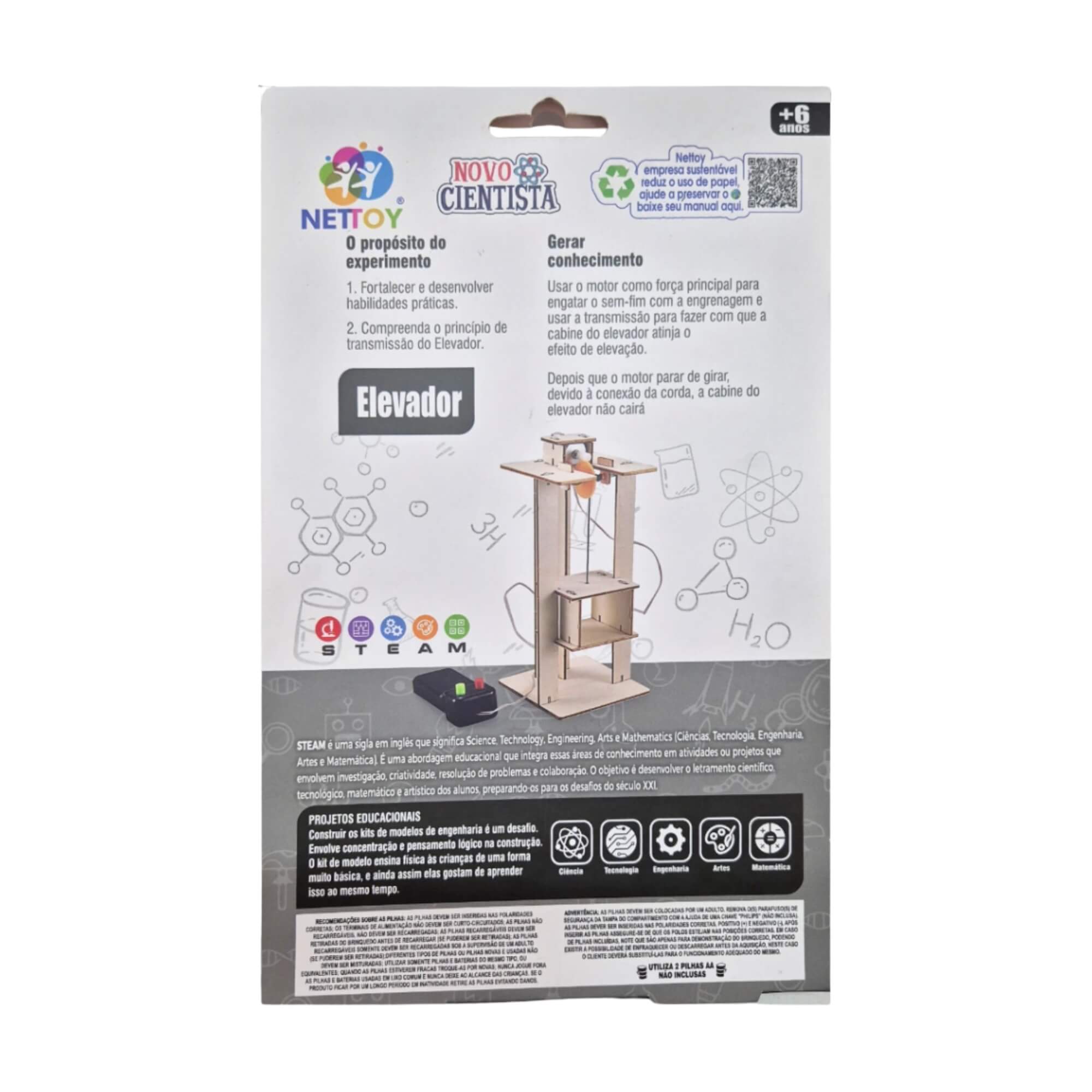 Brinquedo Infantil Experiência STEAM Novo Cientista Elevador Nettoy - 40016
