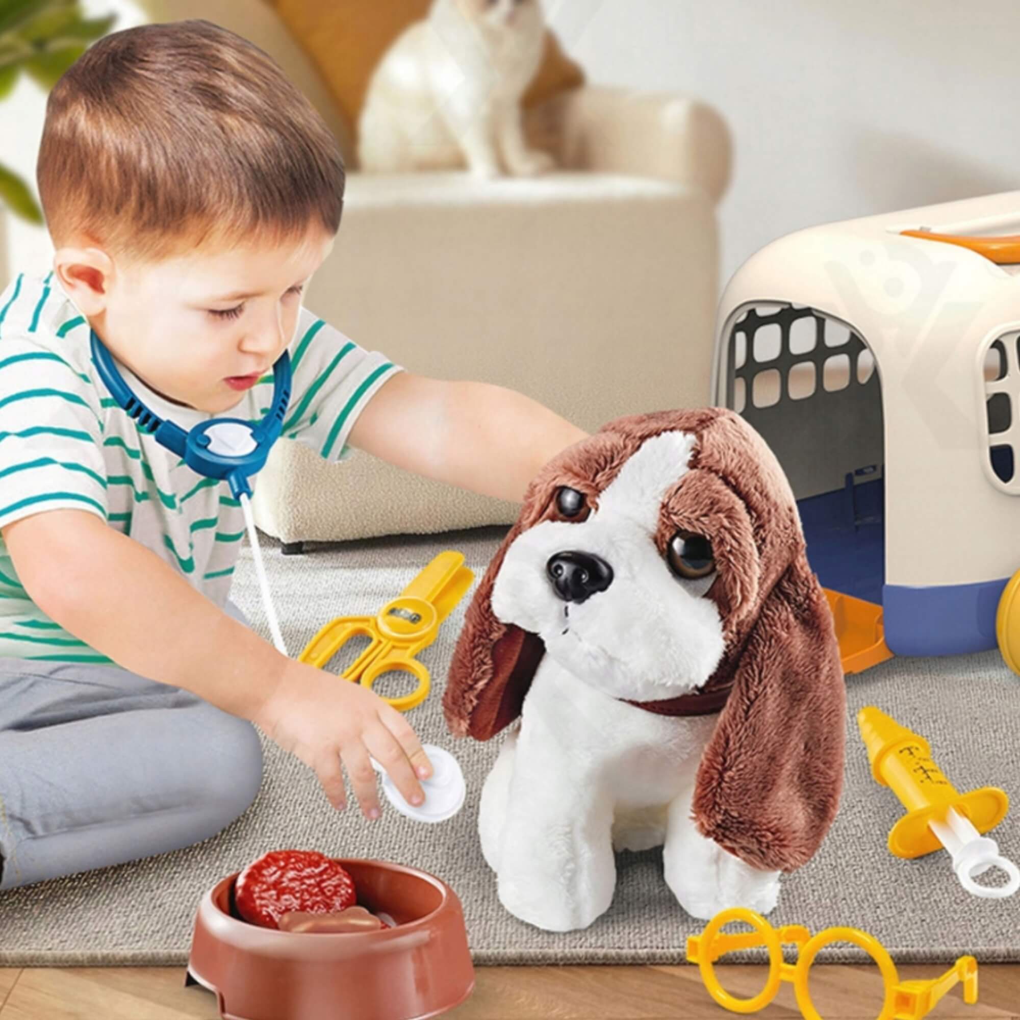 Brinquedo Infantil Brincando de Veterinário 12 Peças Xalingo - 06000