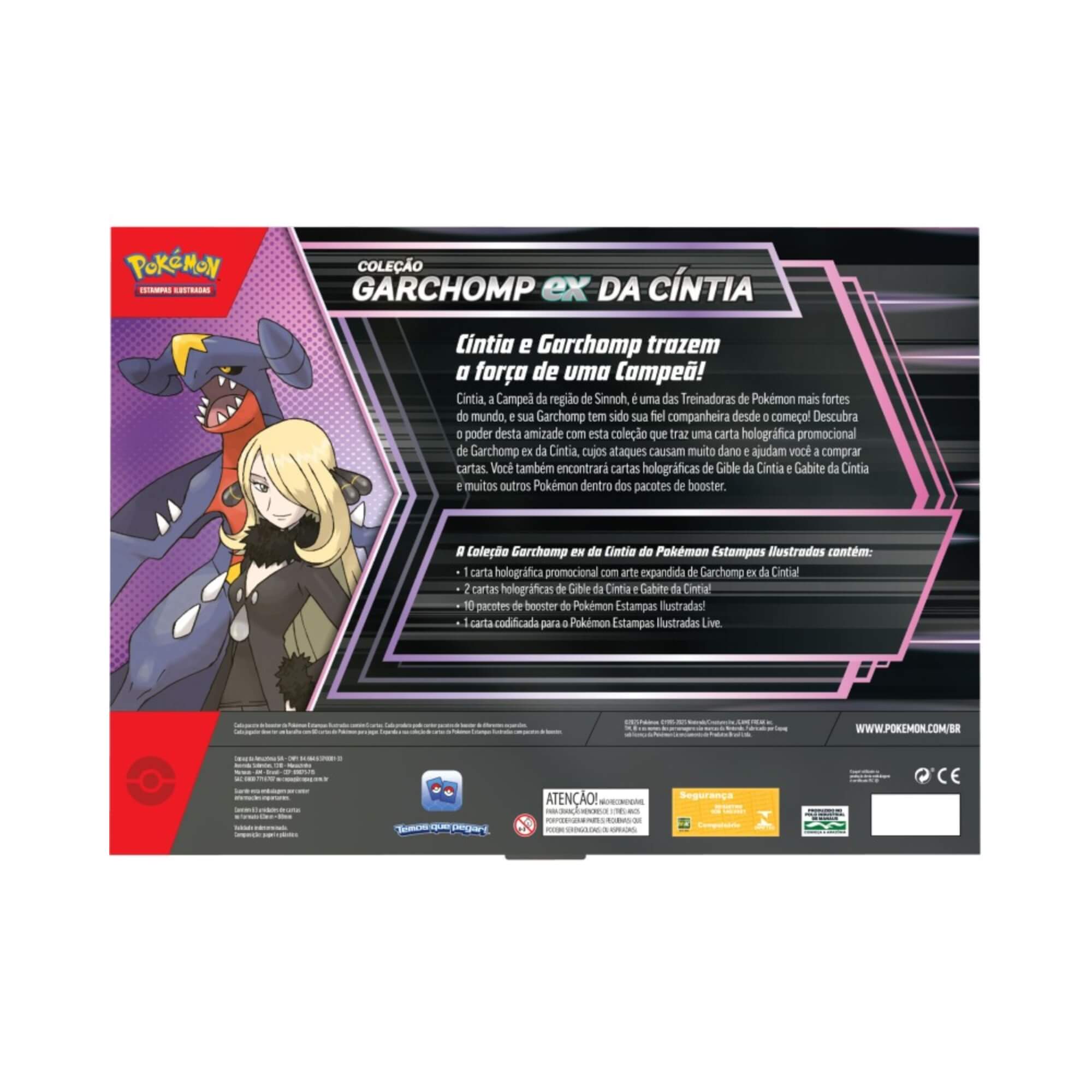 Box Pokémon Coleção Garchomp EX da Cíntia Copag - 35573