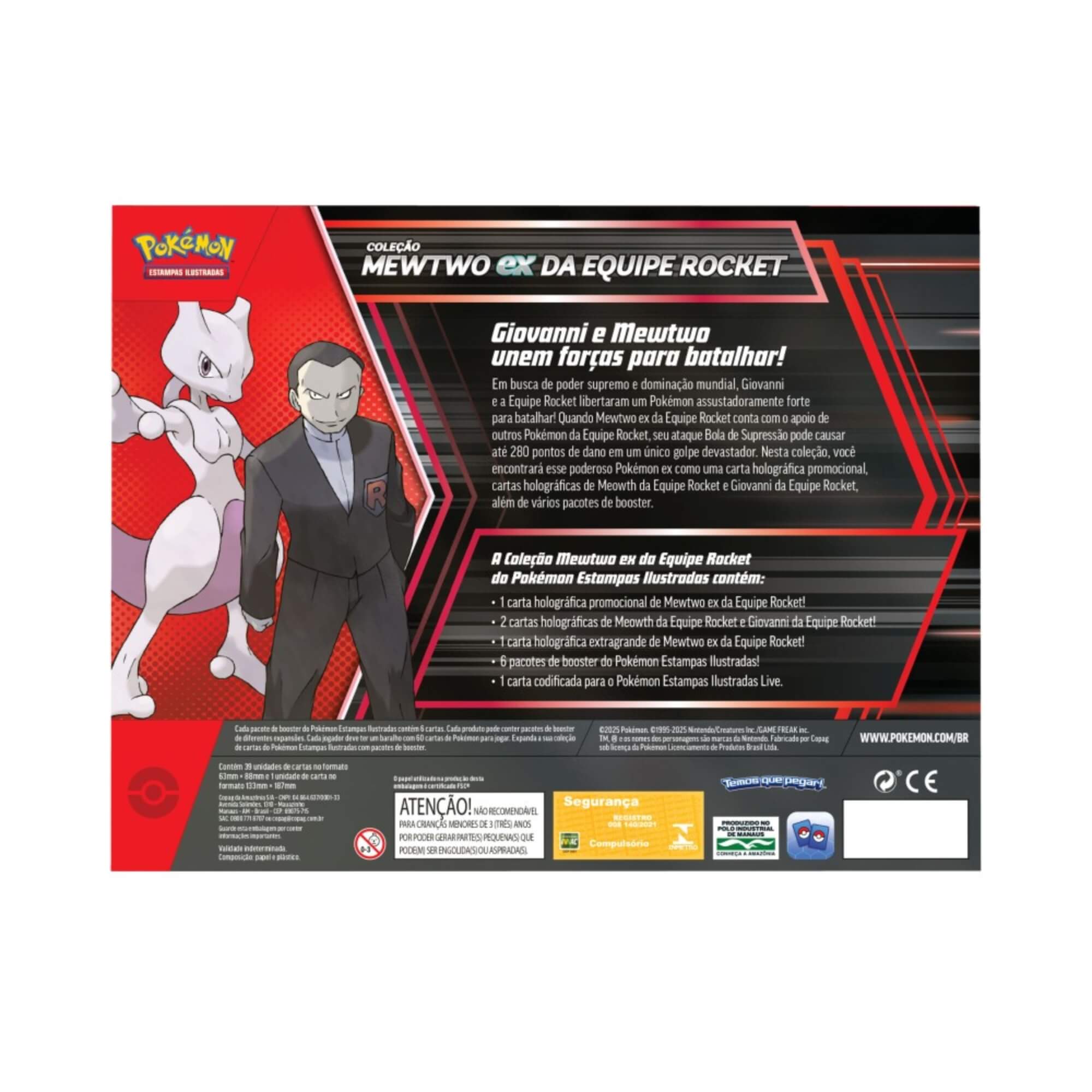 Box Pokémon Mewtwo EX da Equipe Rocket Copag - 35579