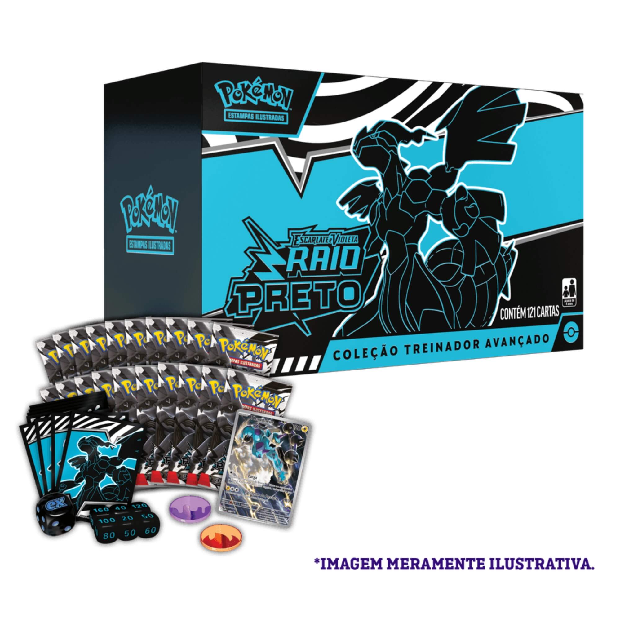 Box Treinador Avançado Pokémon EV10.5 Raio Preto Copag - 35903
