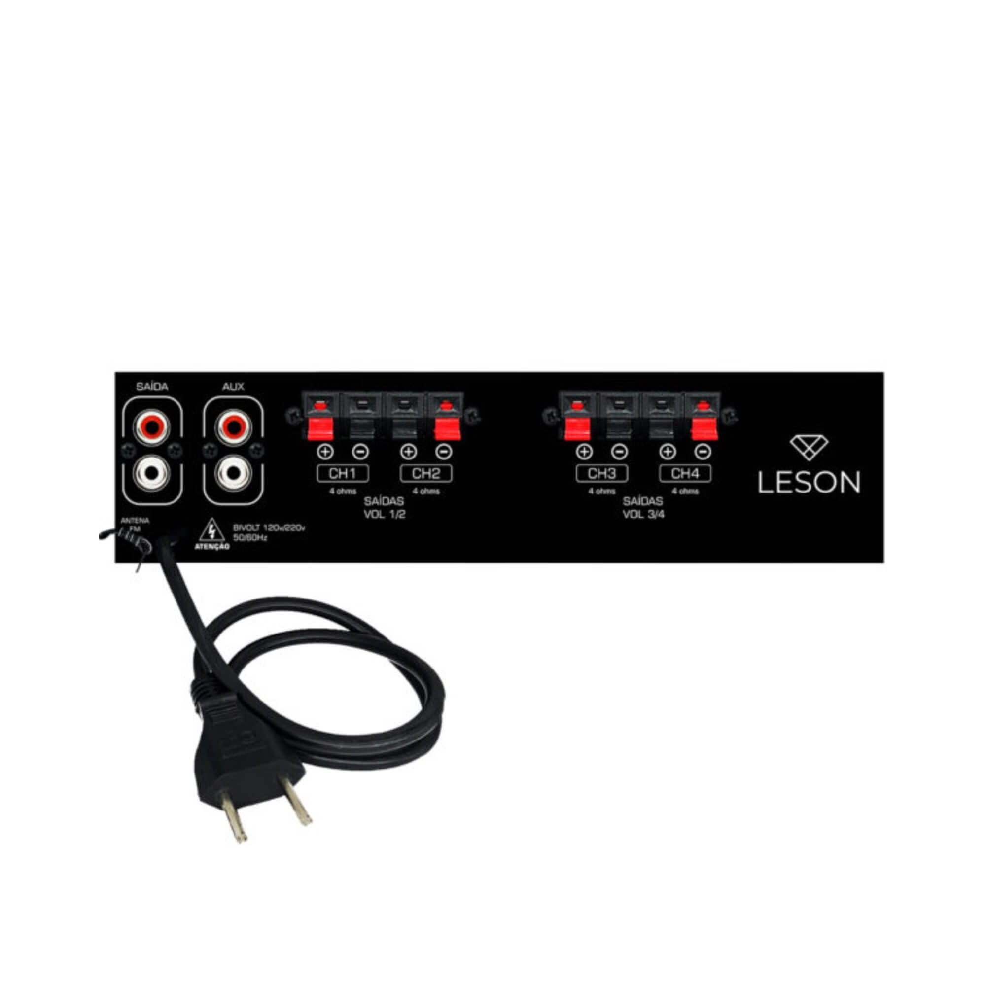 Receiver LSA 7600 Pro 120W RMS Entradas SD, USB, RCA, Bluetooth Bivolt Leson - 2AMPL7600