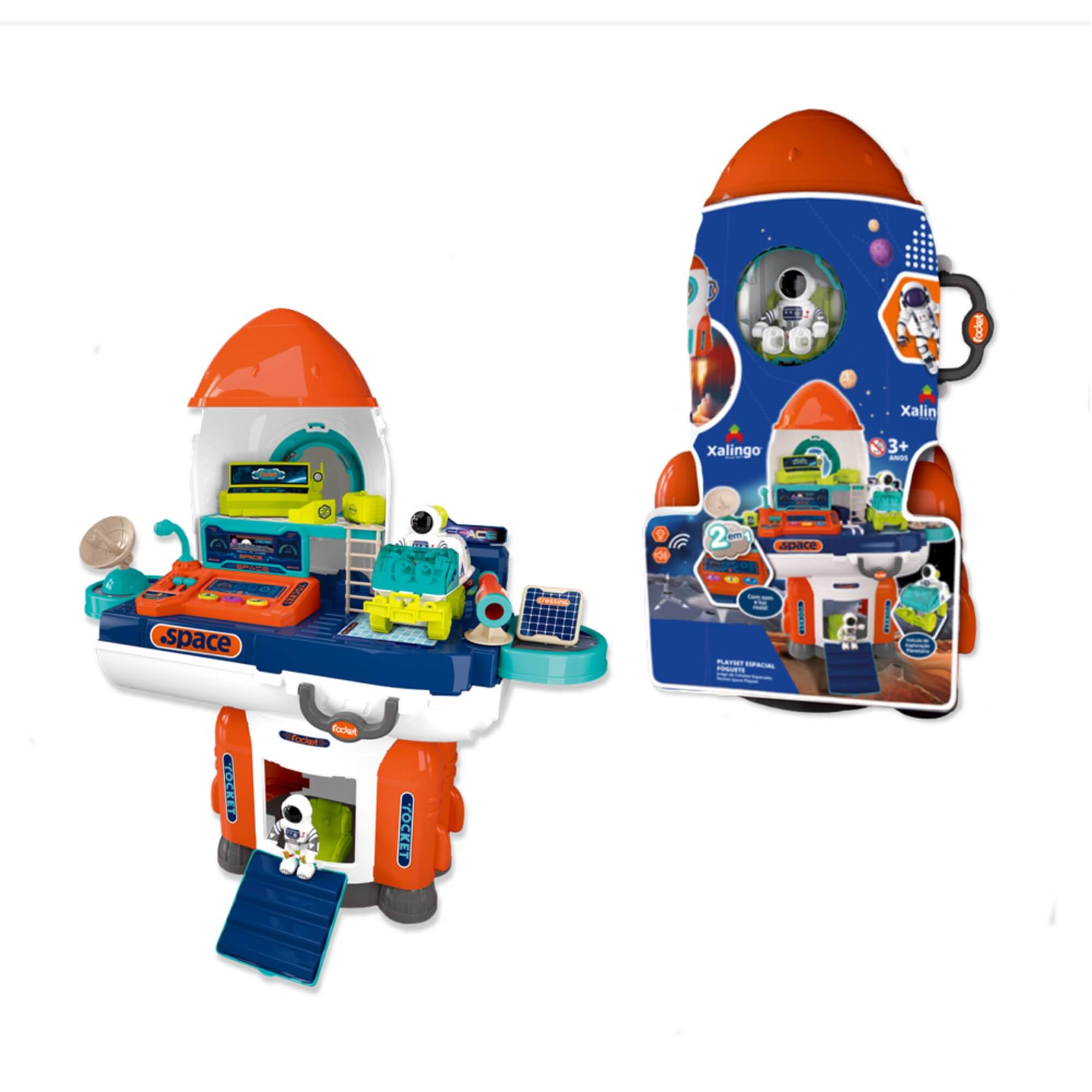 Brinquedo Infantil Playset Espacial Foguete Xalingo - 04160