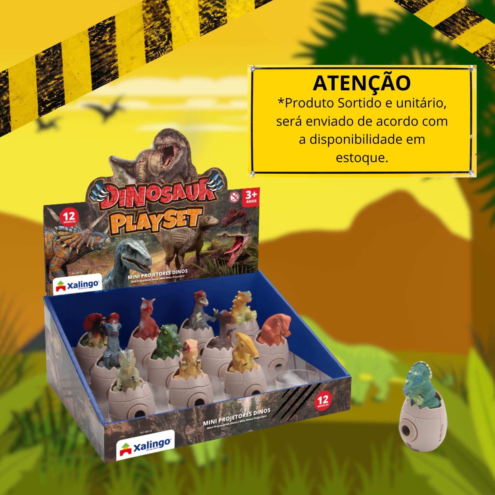 Brinquedo Infantil Mini Projetor Dinos Sortido e Unitário Xalingo - 06618