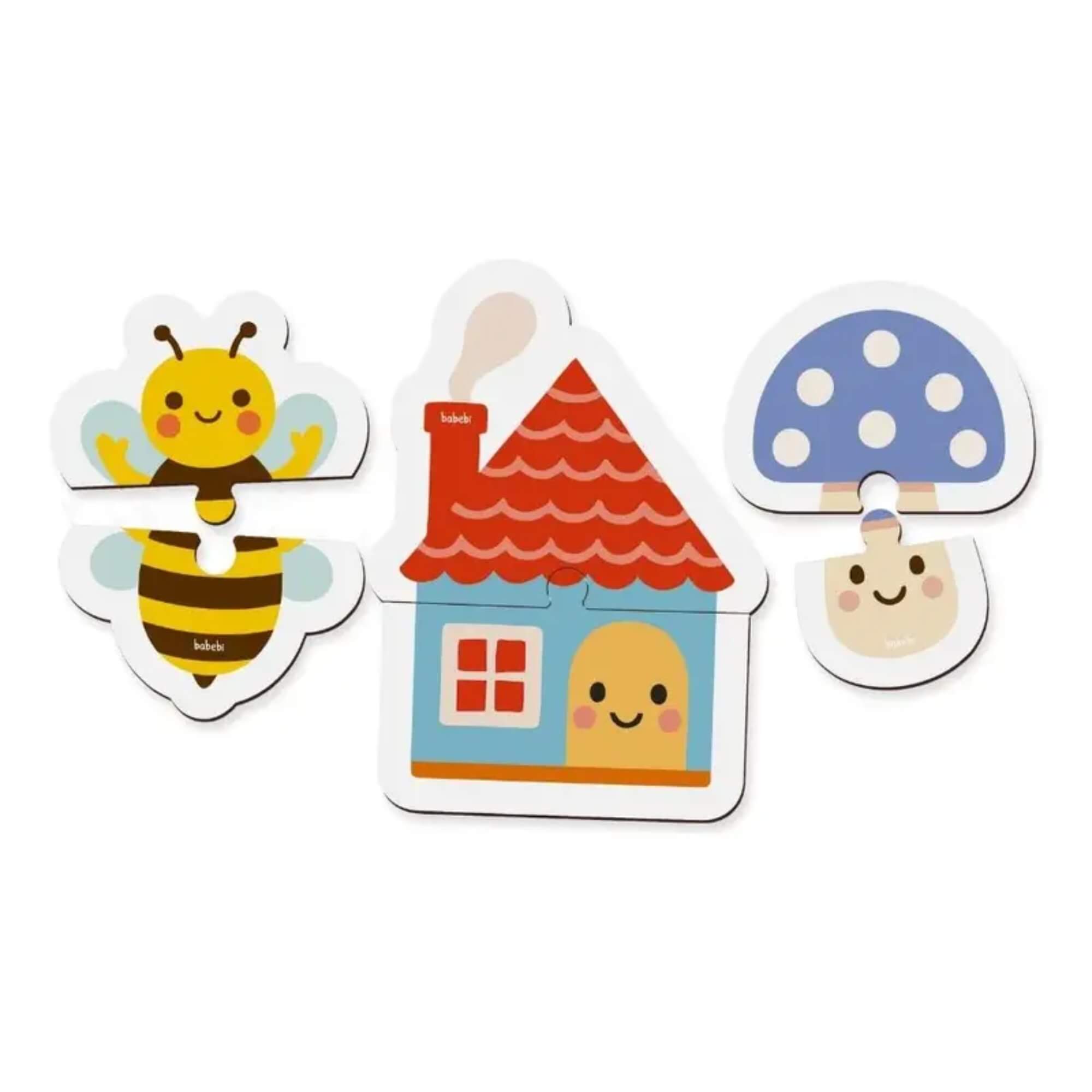Brinquedo Infantil Primeiro Quebra-Cabeça Jardim Babebi - 7078