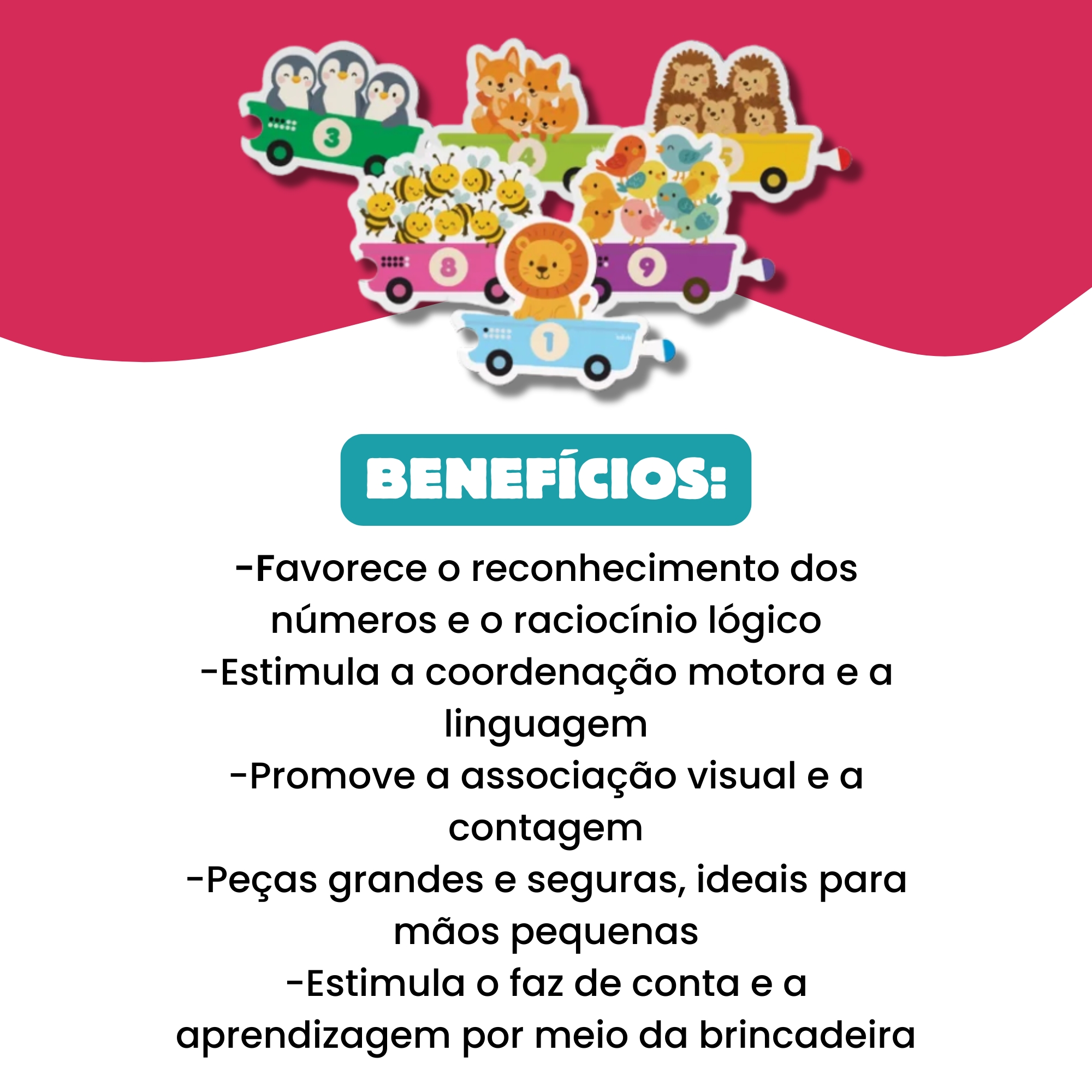 Brinquedo Infantil Trenzinho Conta Comigo Babebi - 7080
