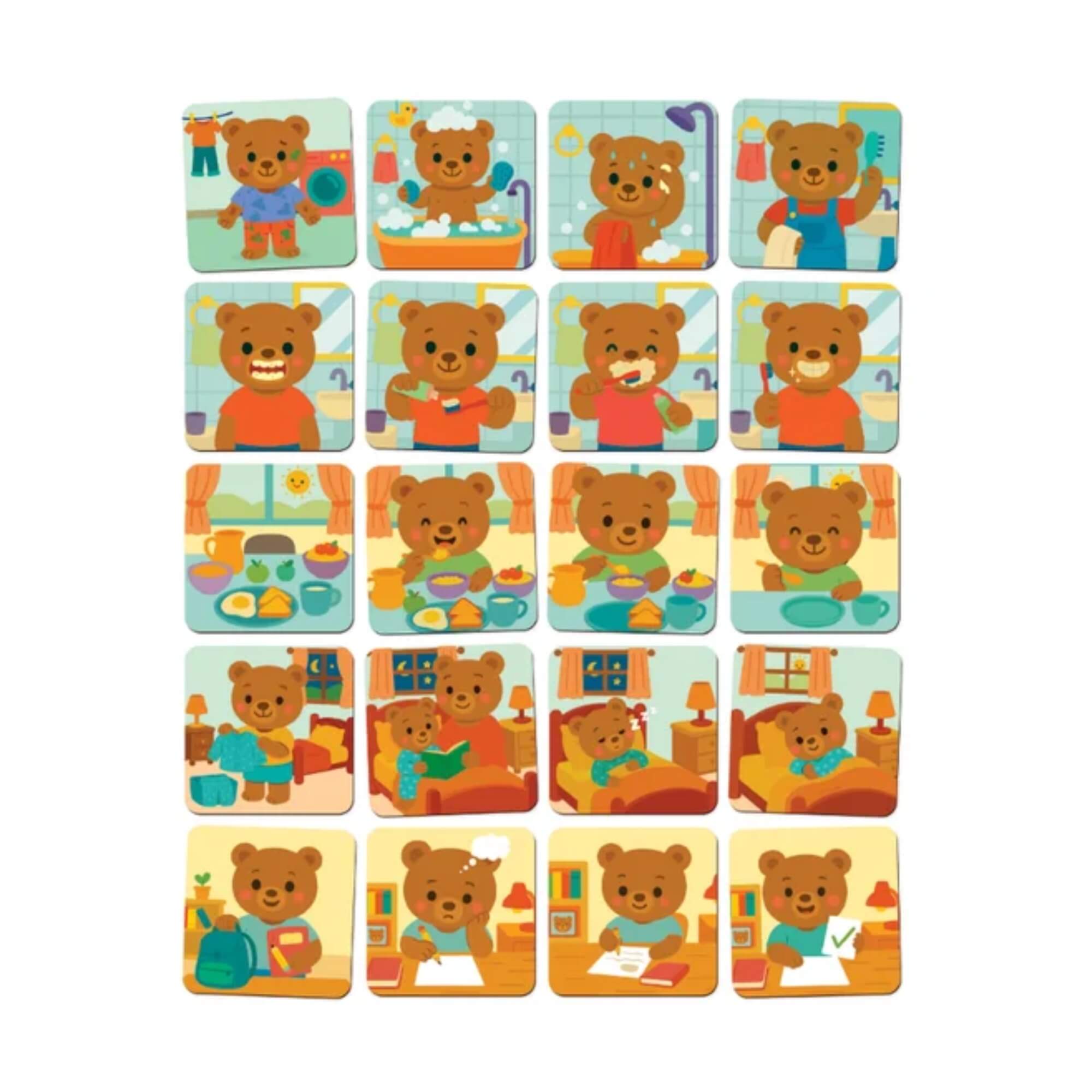 Brinquedo Infantil Sequência Dia a Dia do Ursinho Babebi - 7085