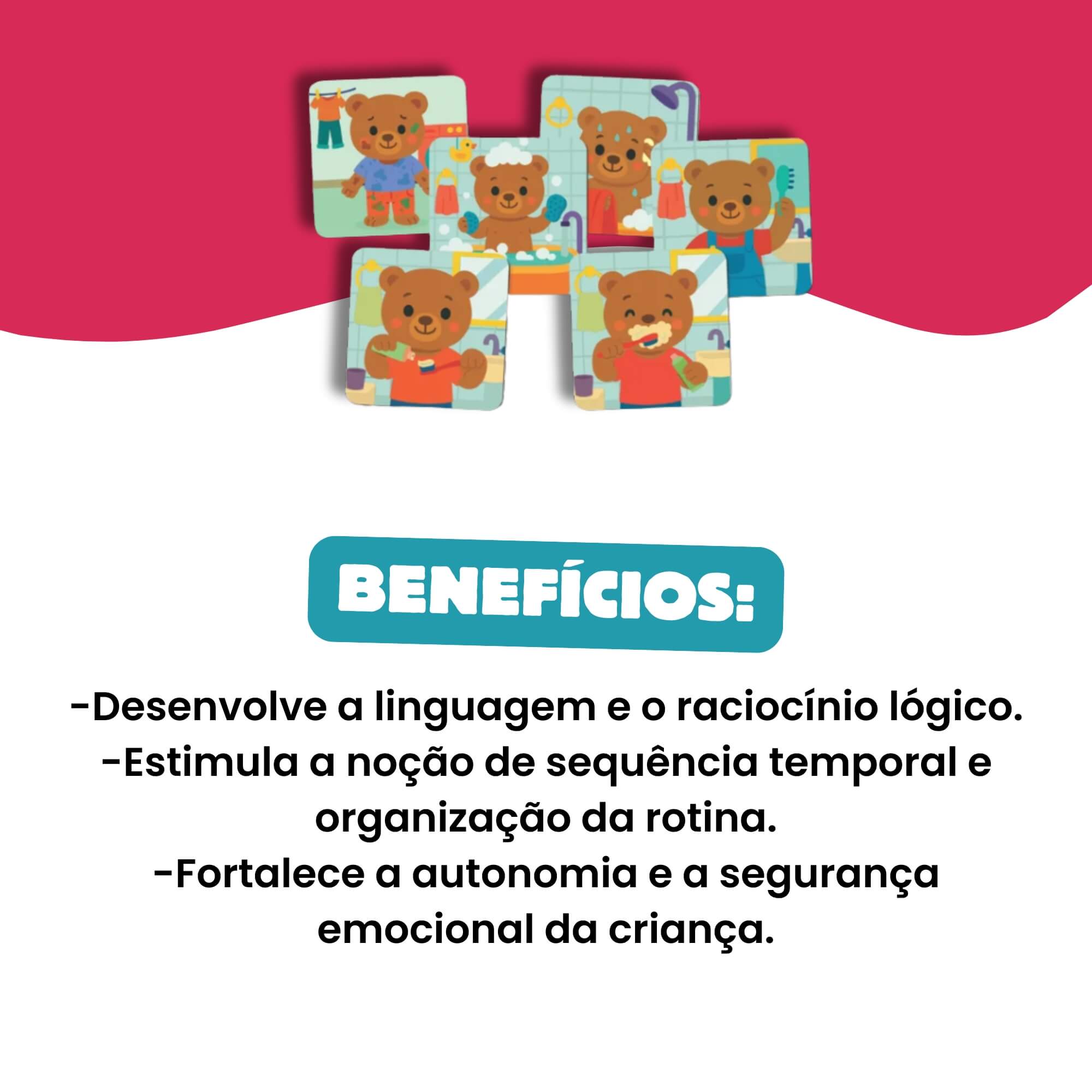 Brinquedo Infantil Sequência Dia a Dia do Ursinho Babebi - 7085