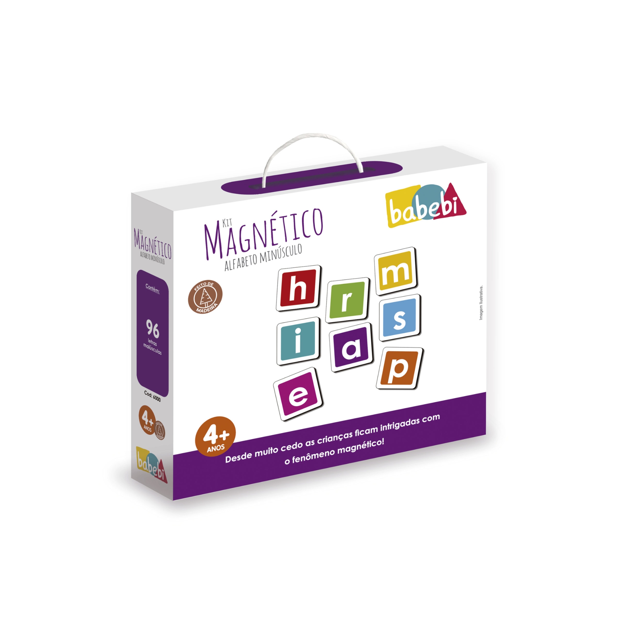 Brinquedo Infantil Kit Magnético Alfabeto Minúsculo Babebi - 6090